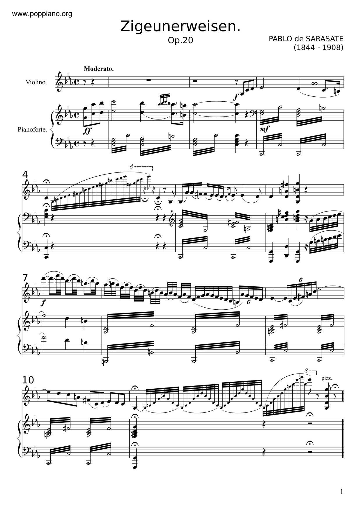 A Wanderer's Song琴譜