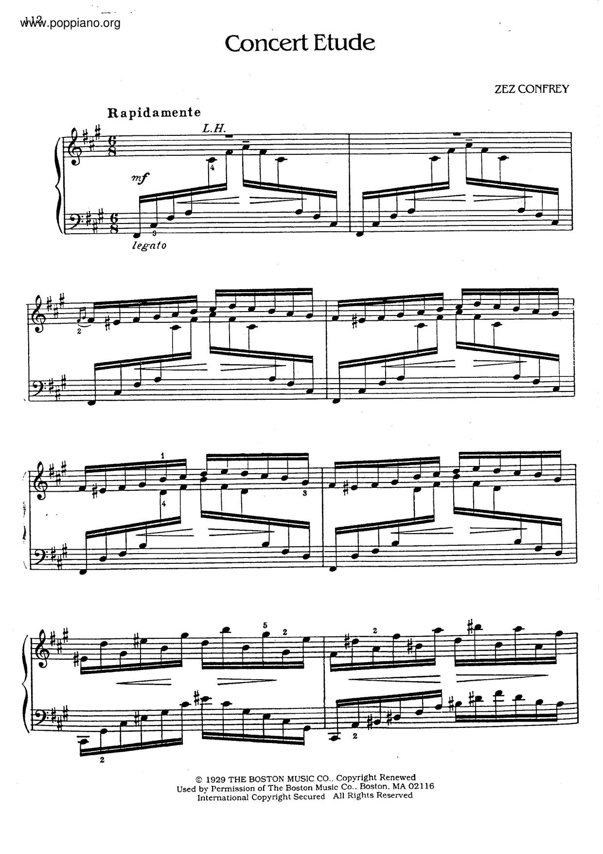 Concert Etude In F-Sharp Minor琴譜