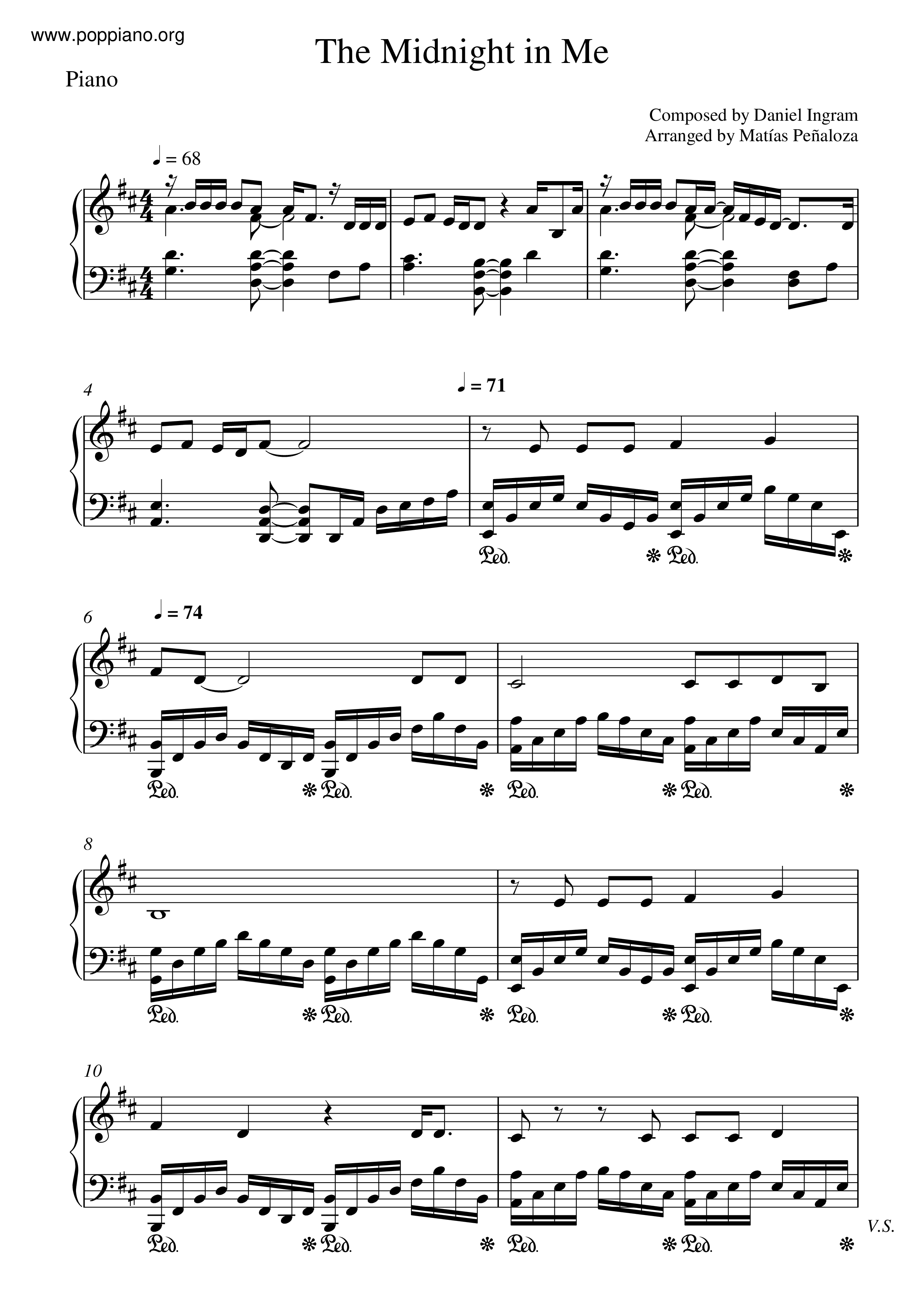 My Little Pony - The Midnight In Me琴譜