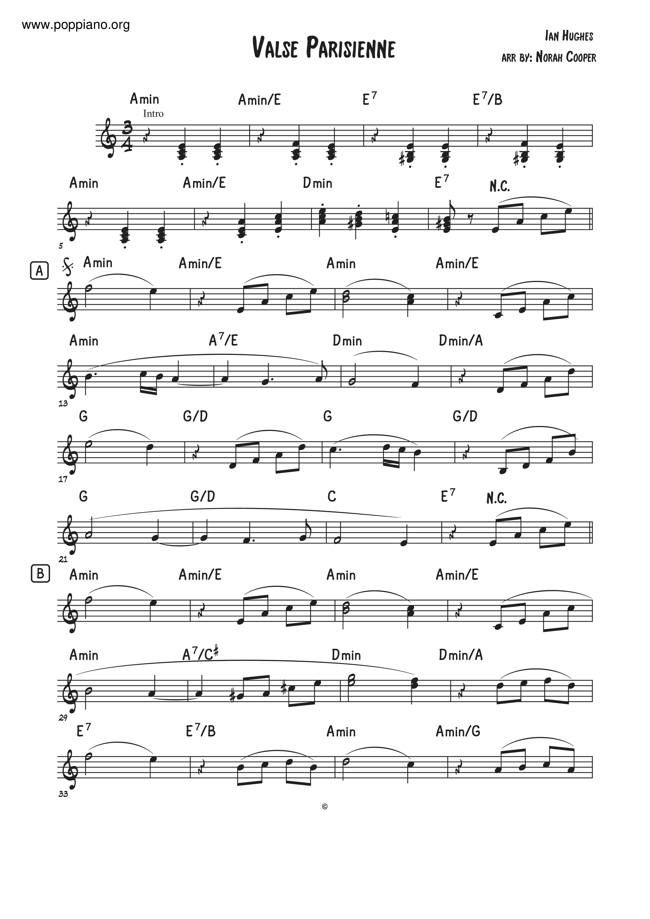 Valse Parisienne琴譜