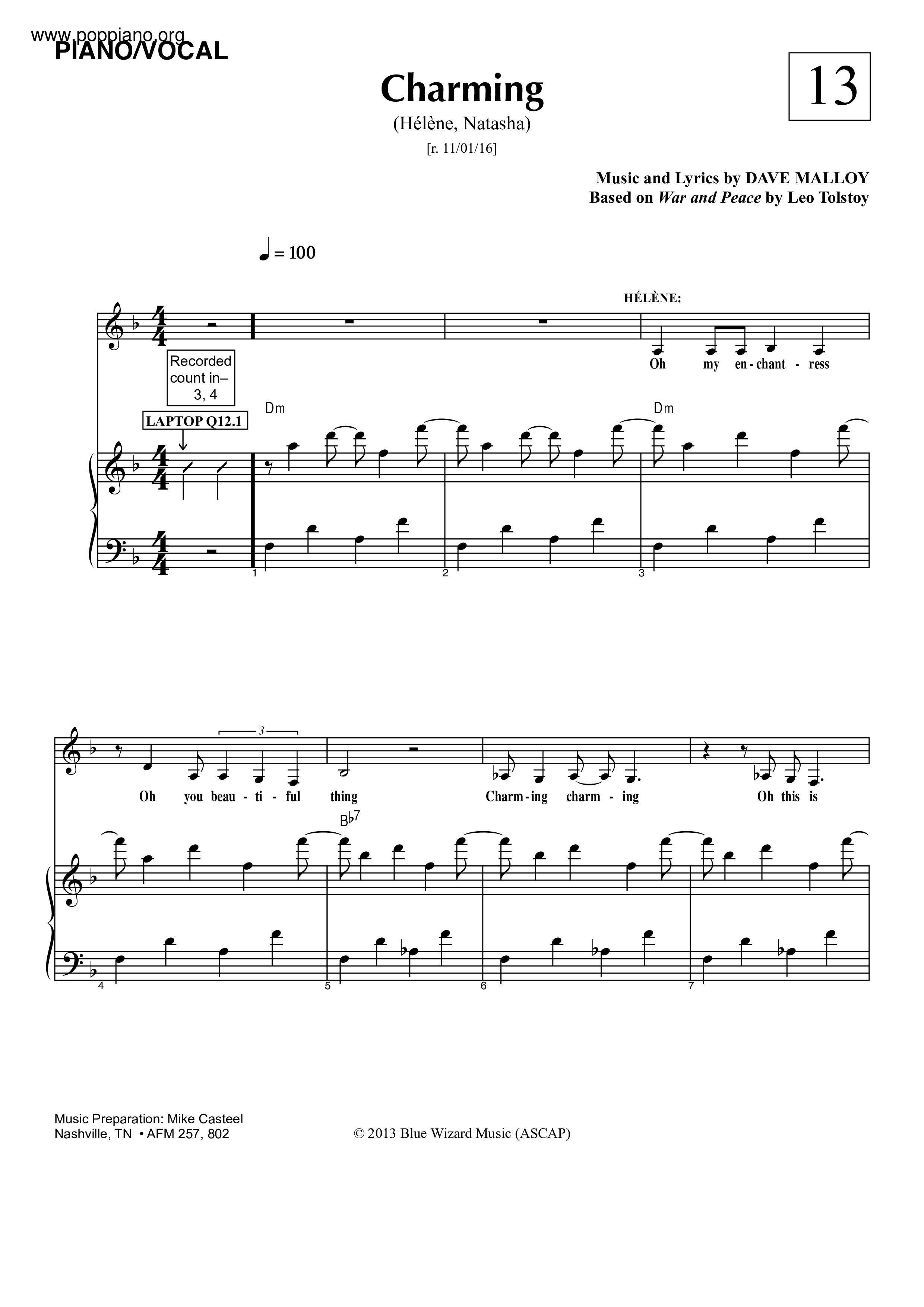 Great Comet - Charming琴譜