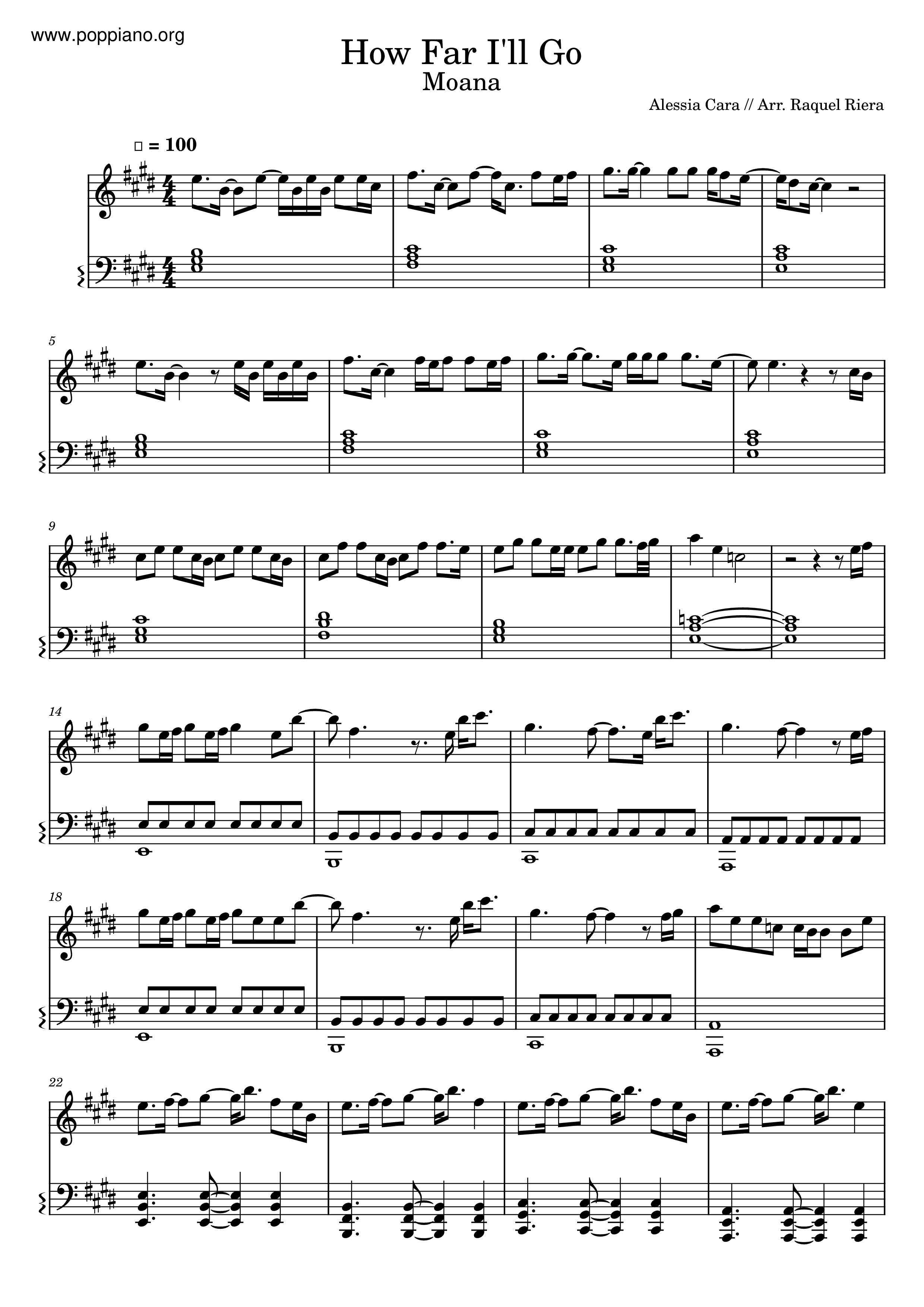 Moana - How Far I'll Go琴譜
