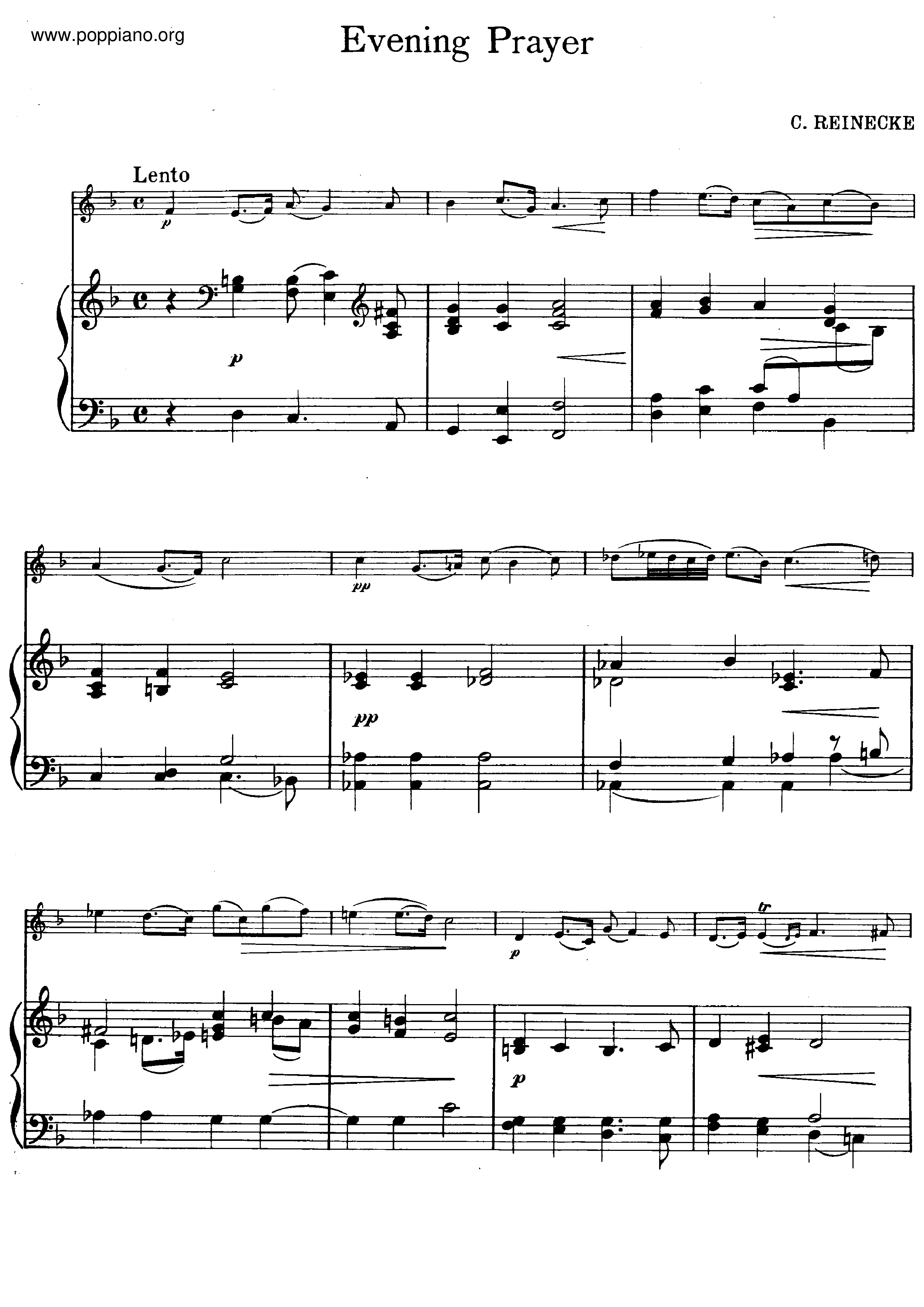 Evening Prayer琴譜