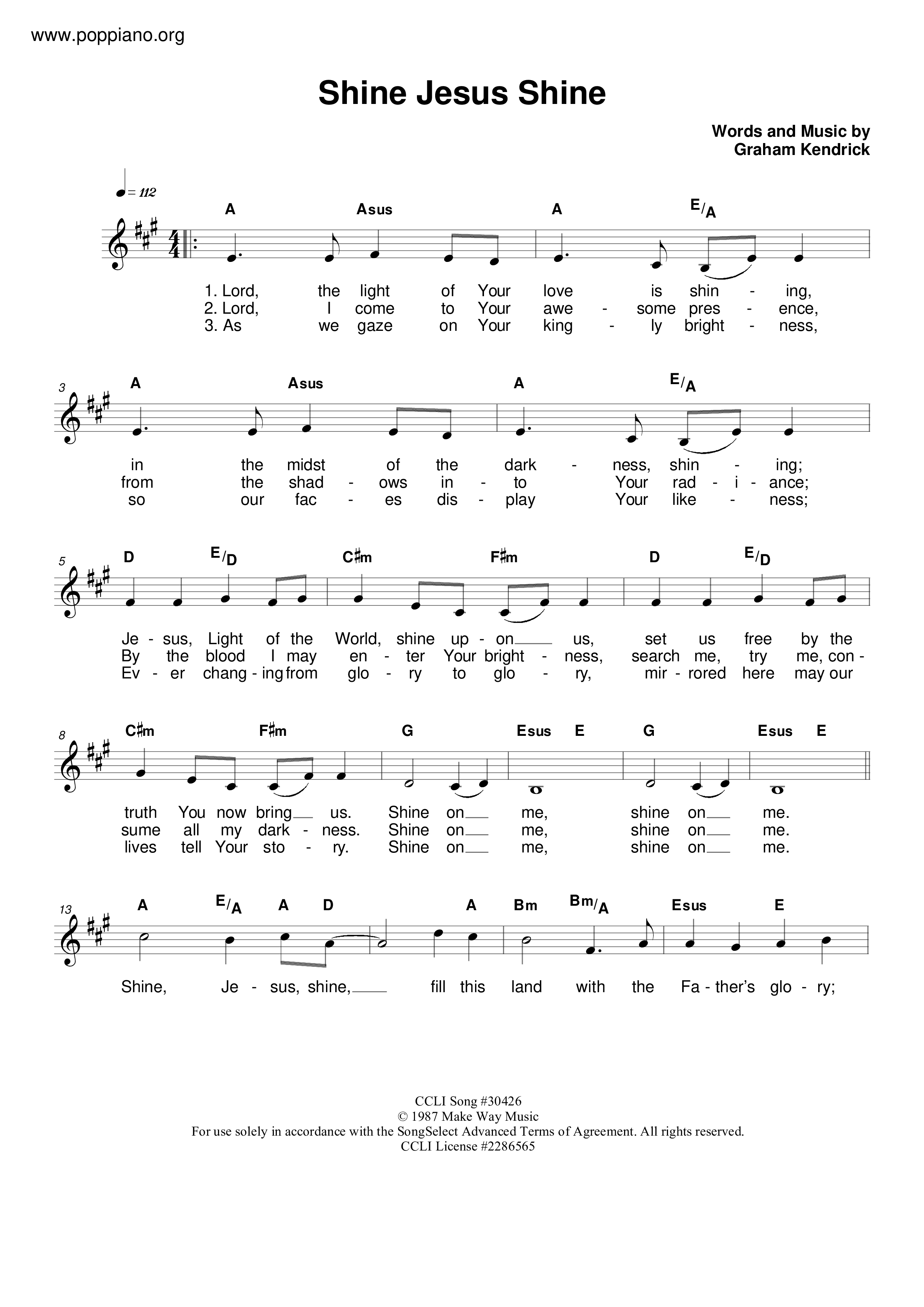  shine jesus shine pdf 