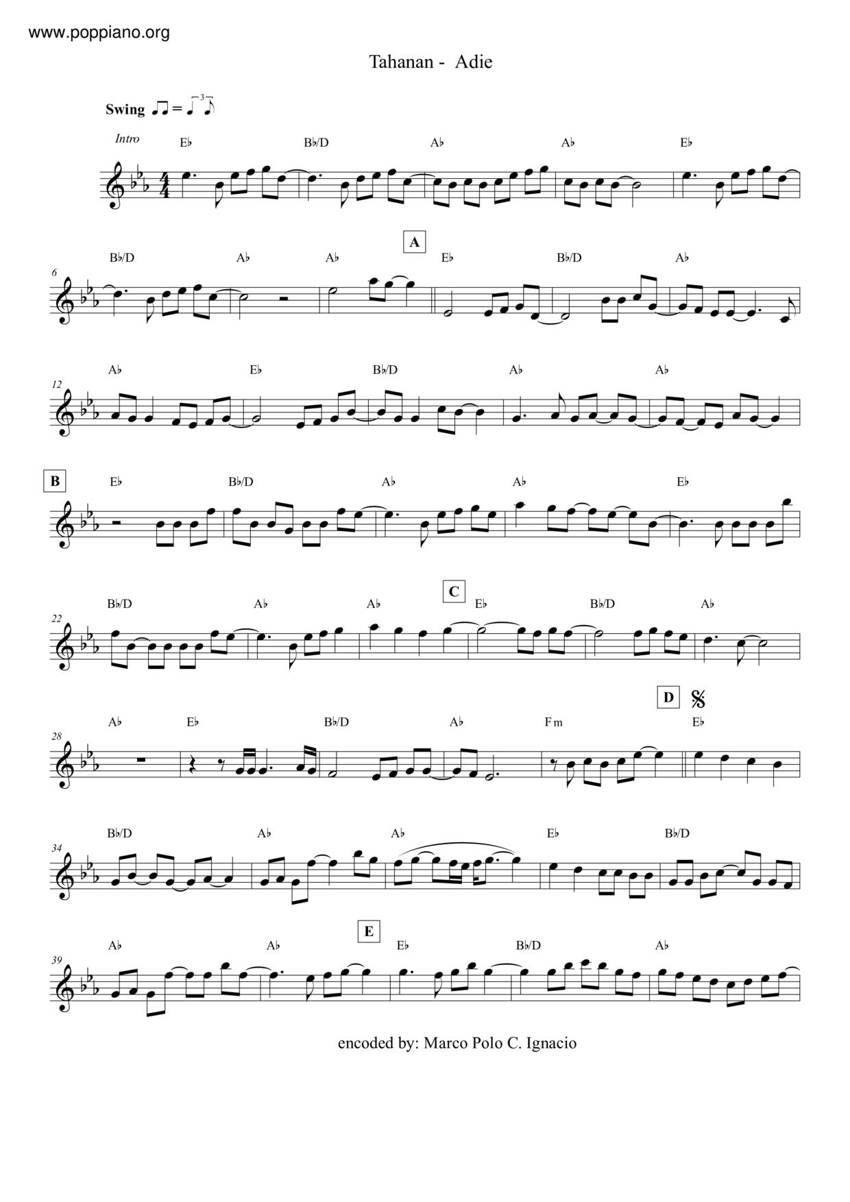 AdieTahanan 小提琴譜pdf香港流行鋼琴協會琴譜下載 ★