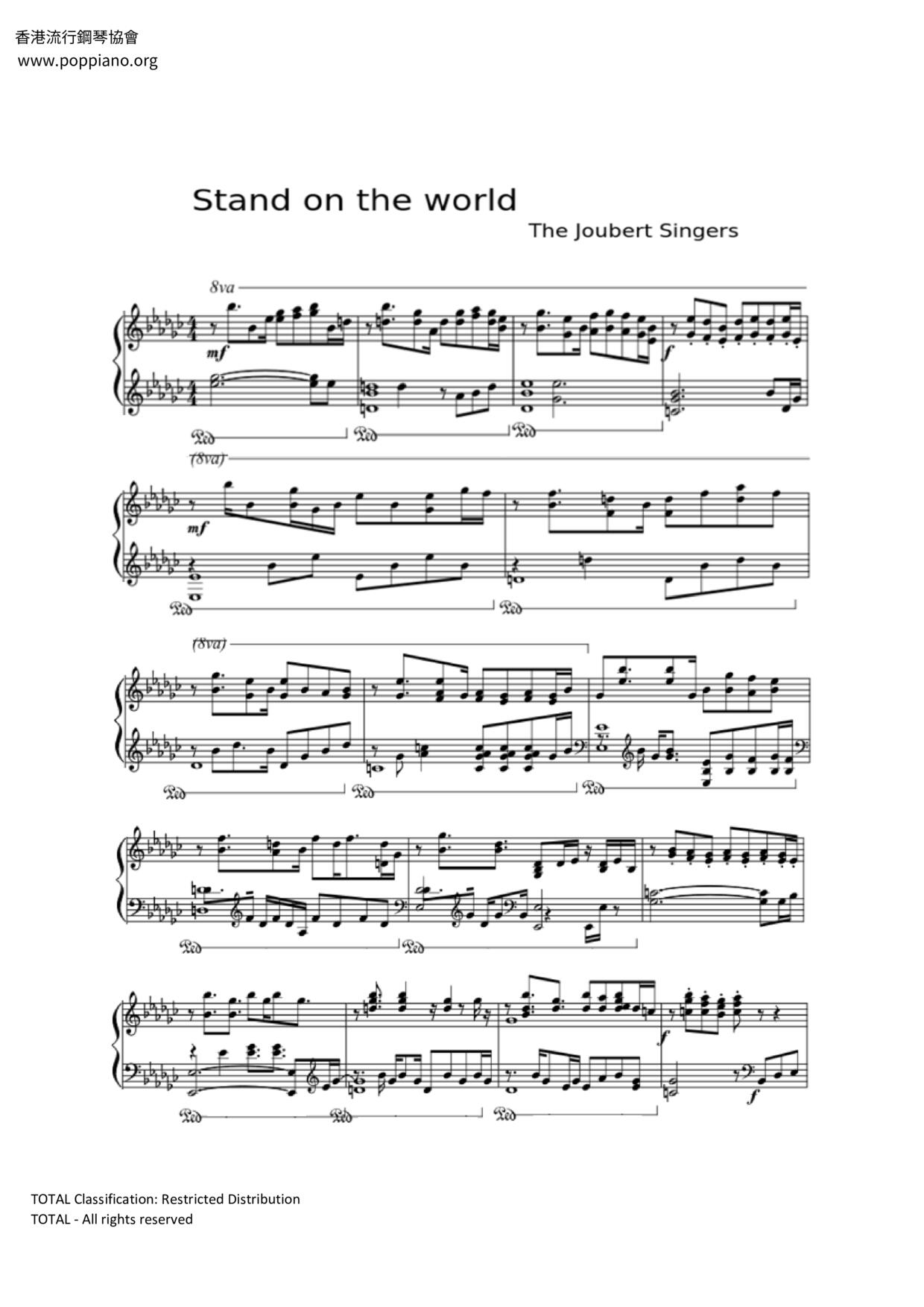 Stand on the Word琴譜
