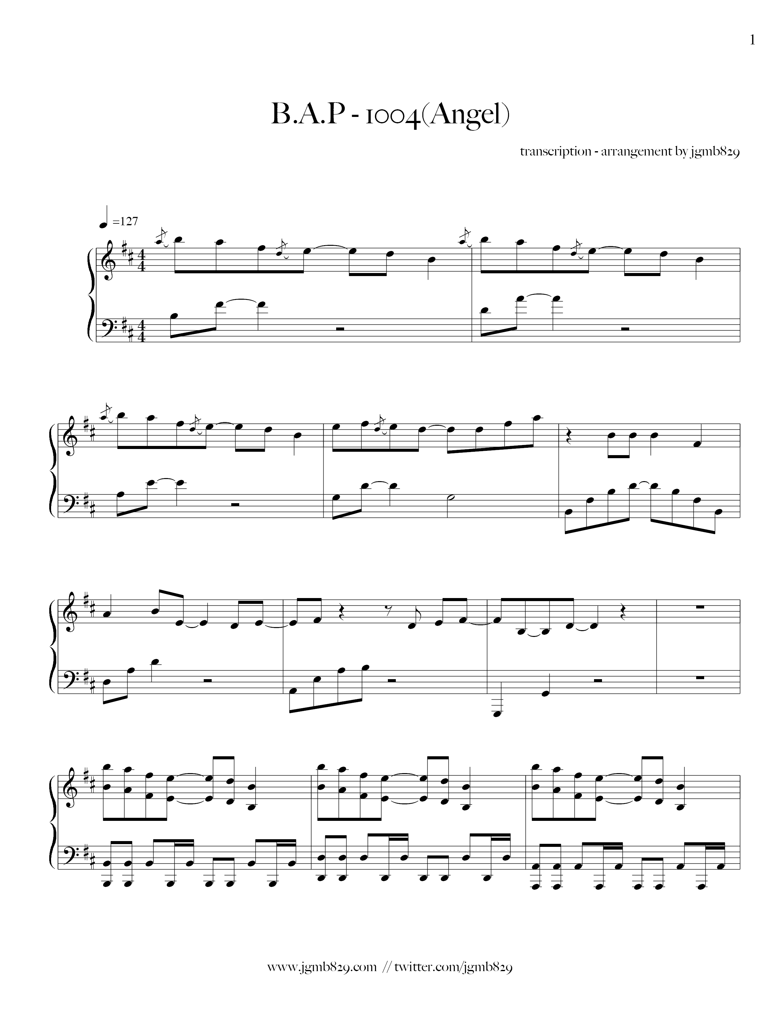 1004 (Angel)ピアノ譜