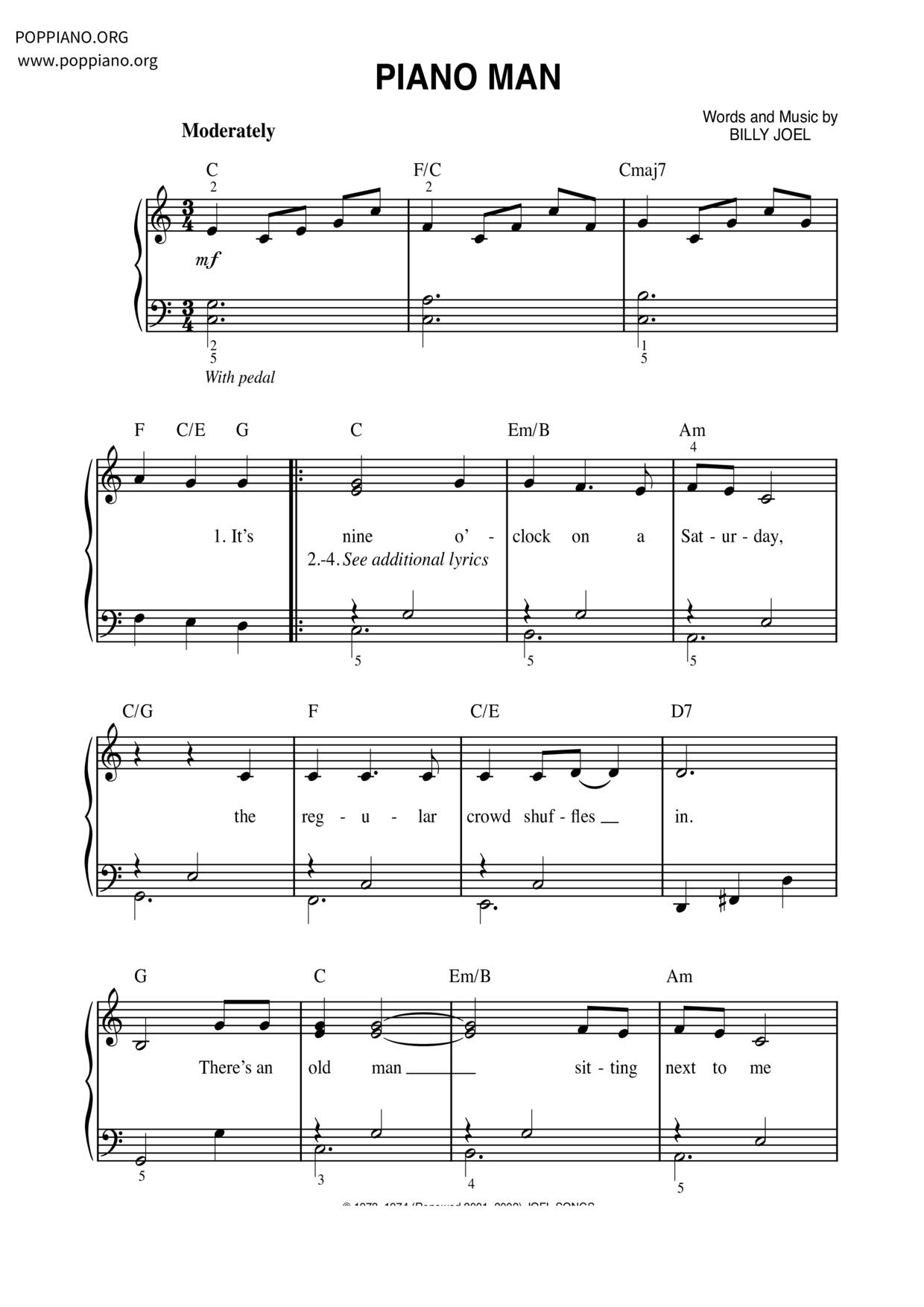 Piano Manピアノ譜