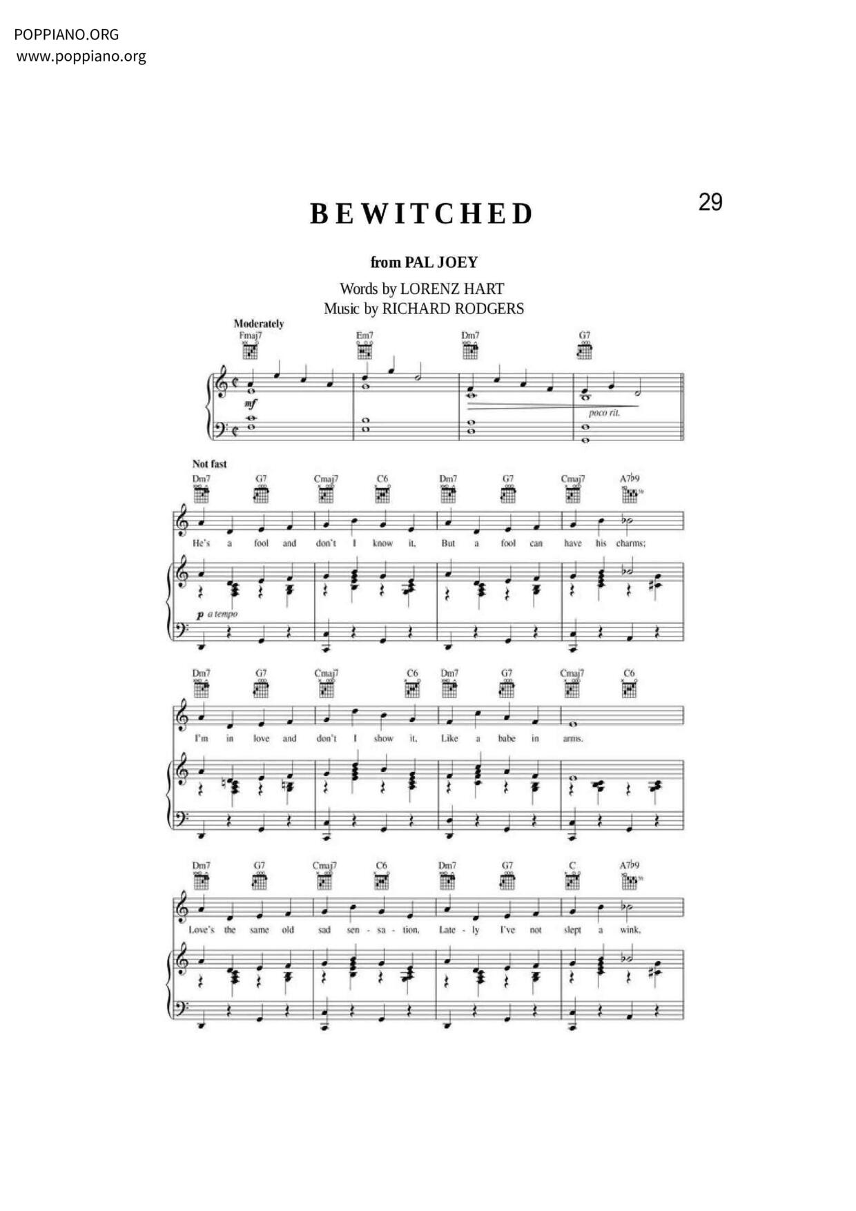Bewitchedピアノ譜