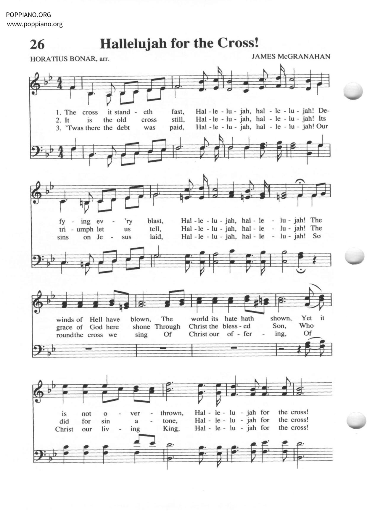 Hallelujah For The Cross!ピアノ譜
