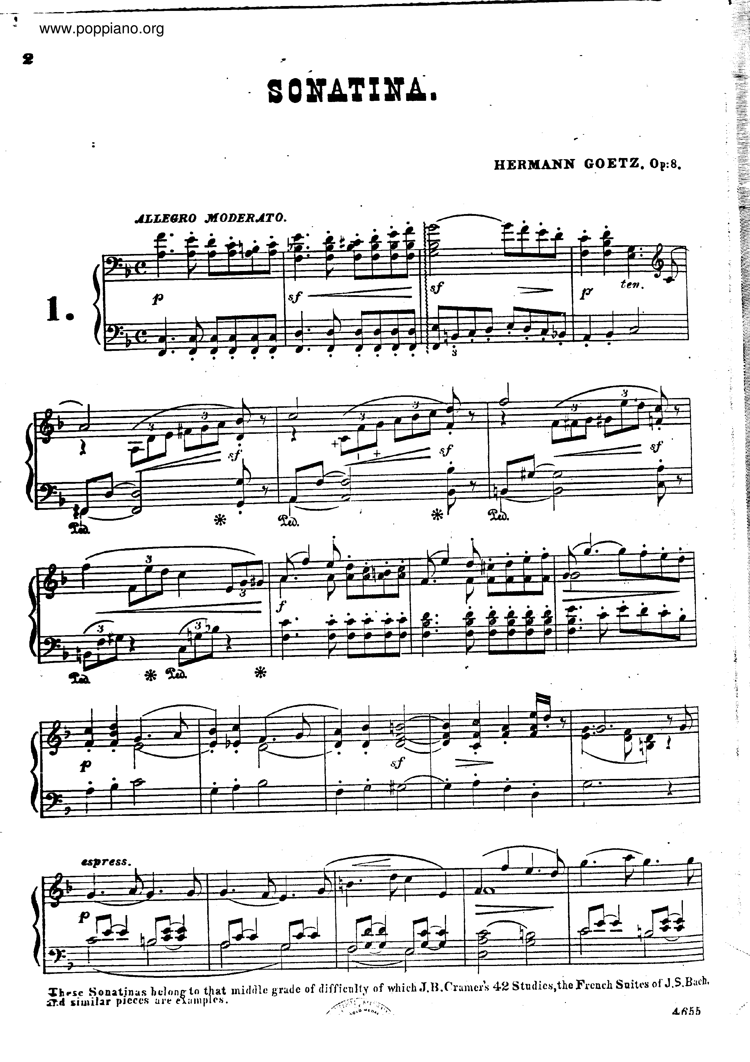 2 Sonatinas, Op.8ピアノ譜