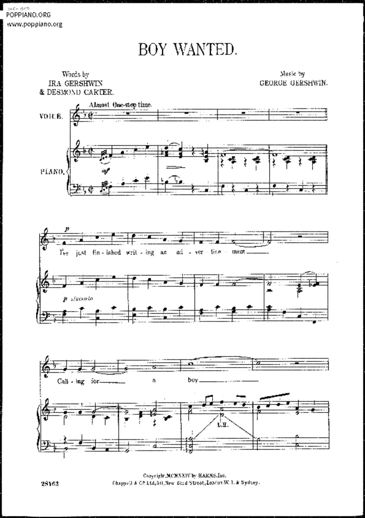 Gershwin: Boy Wanted (From 