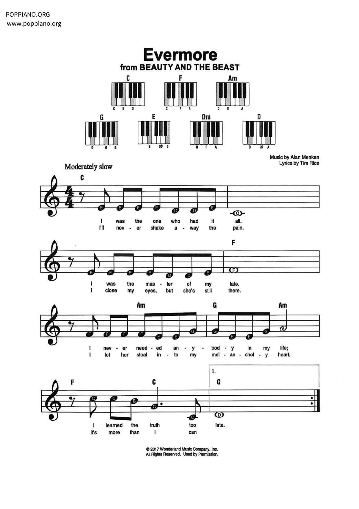 Evermore (feat. Bon Iver)ピアノ譜