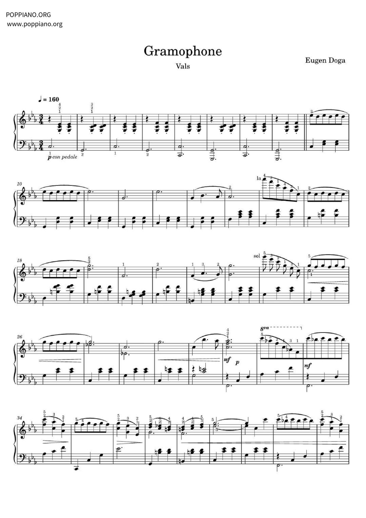 Gramophoneピアノ譜