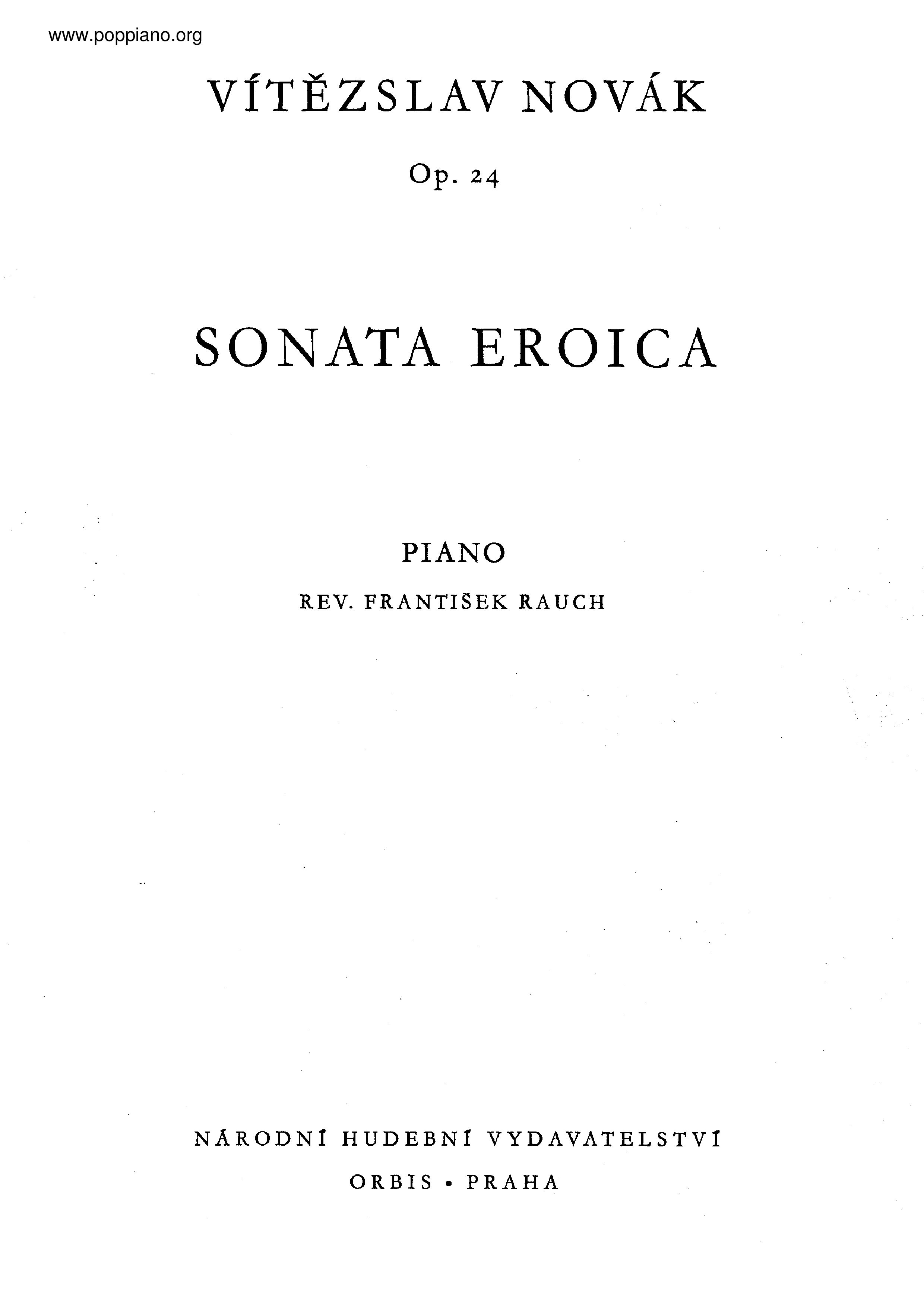 Sonata Eroica, Op.24ピアノ譜