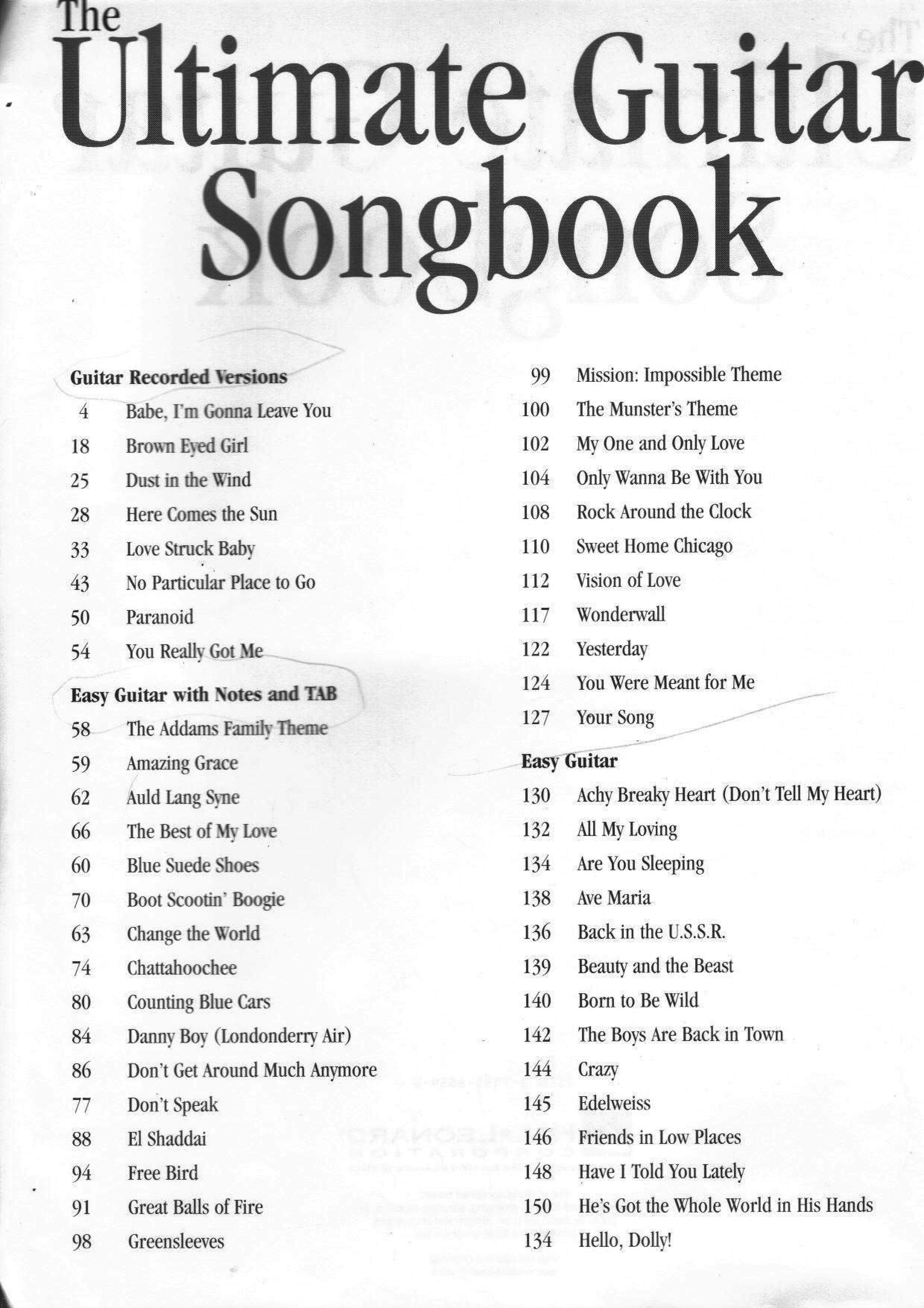 The Ultimate Guitar Songbook 241 Pagesピアノ譜