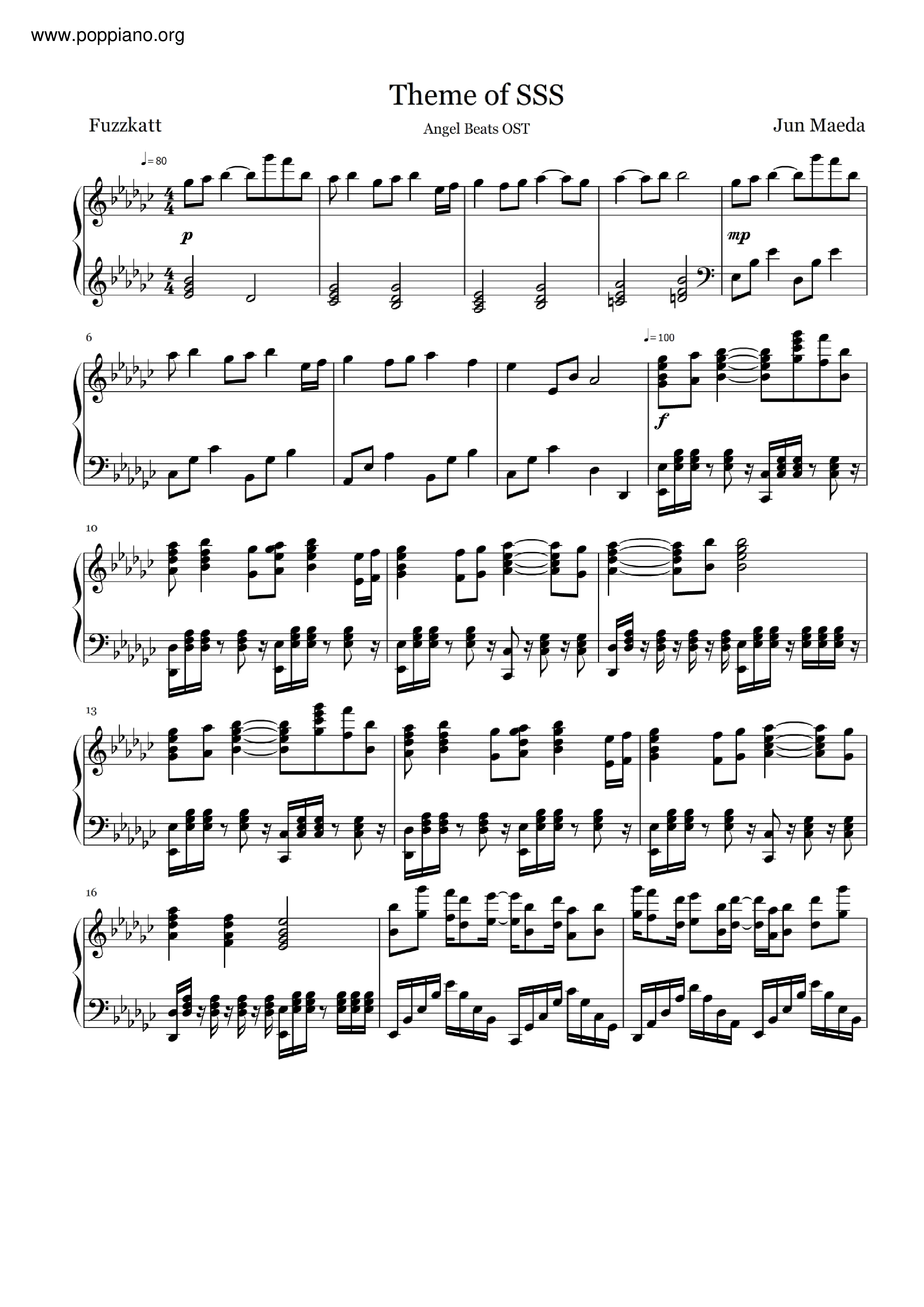 Theme Of SSSピアノ譜