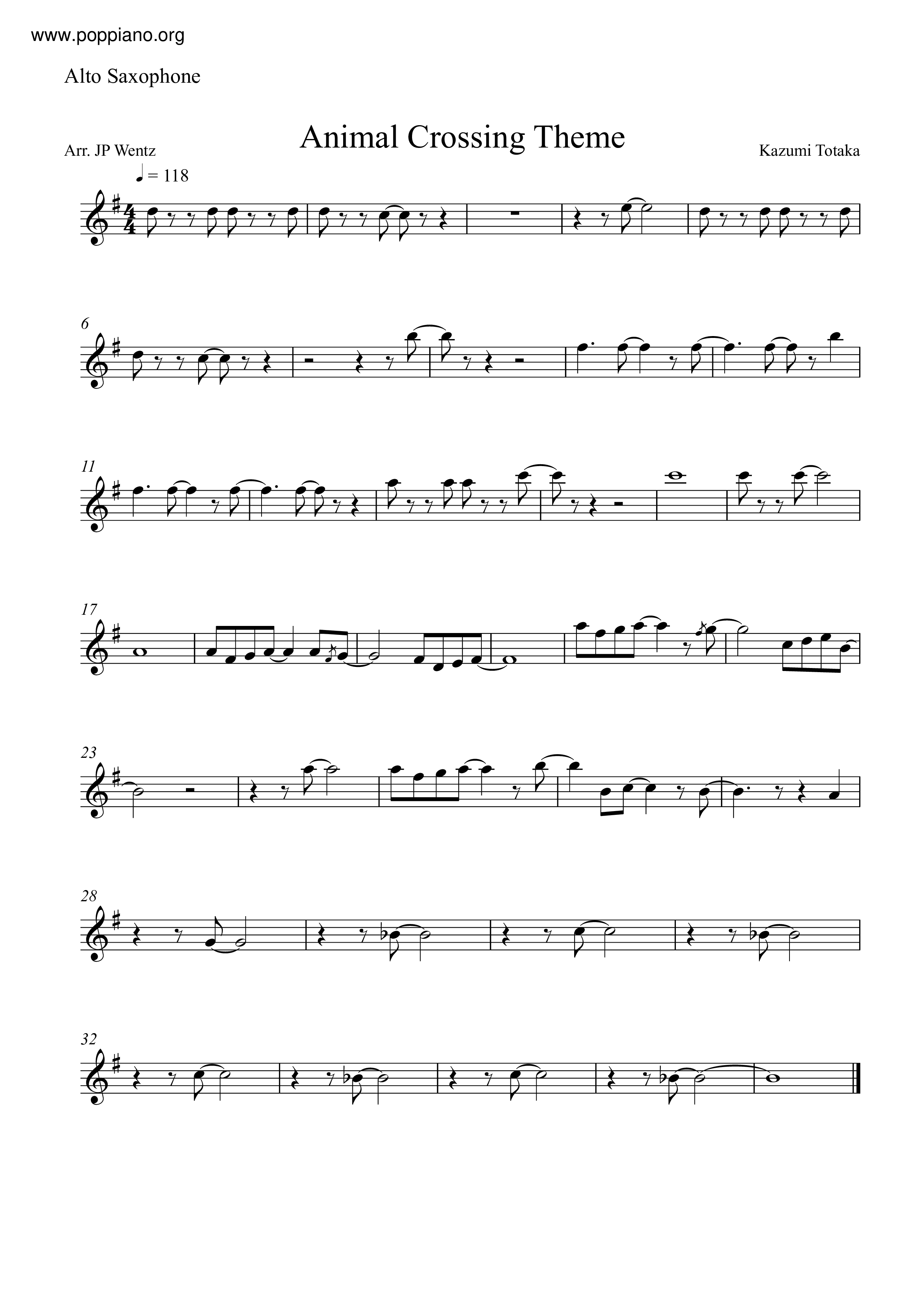 Animal Crossing Themeピアノ譜