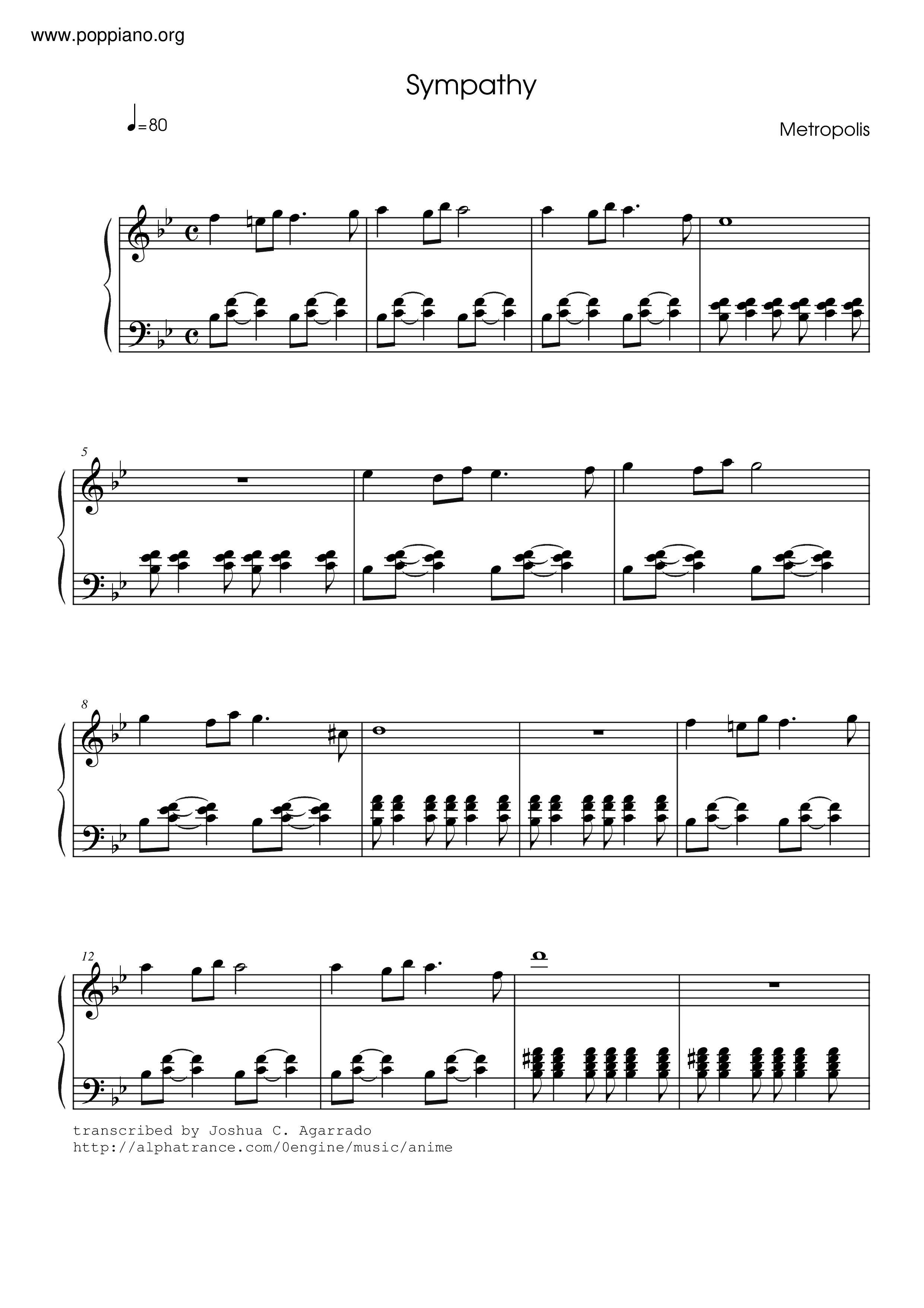 Sympathyピアノ譜