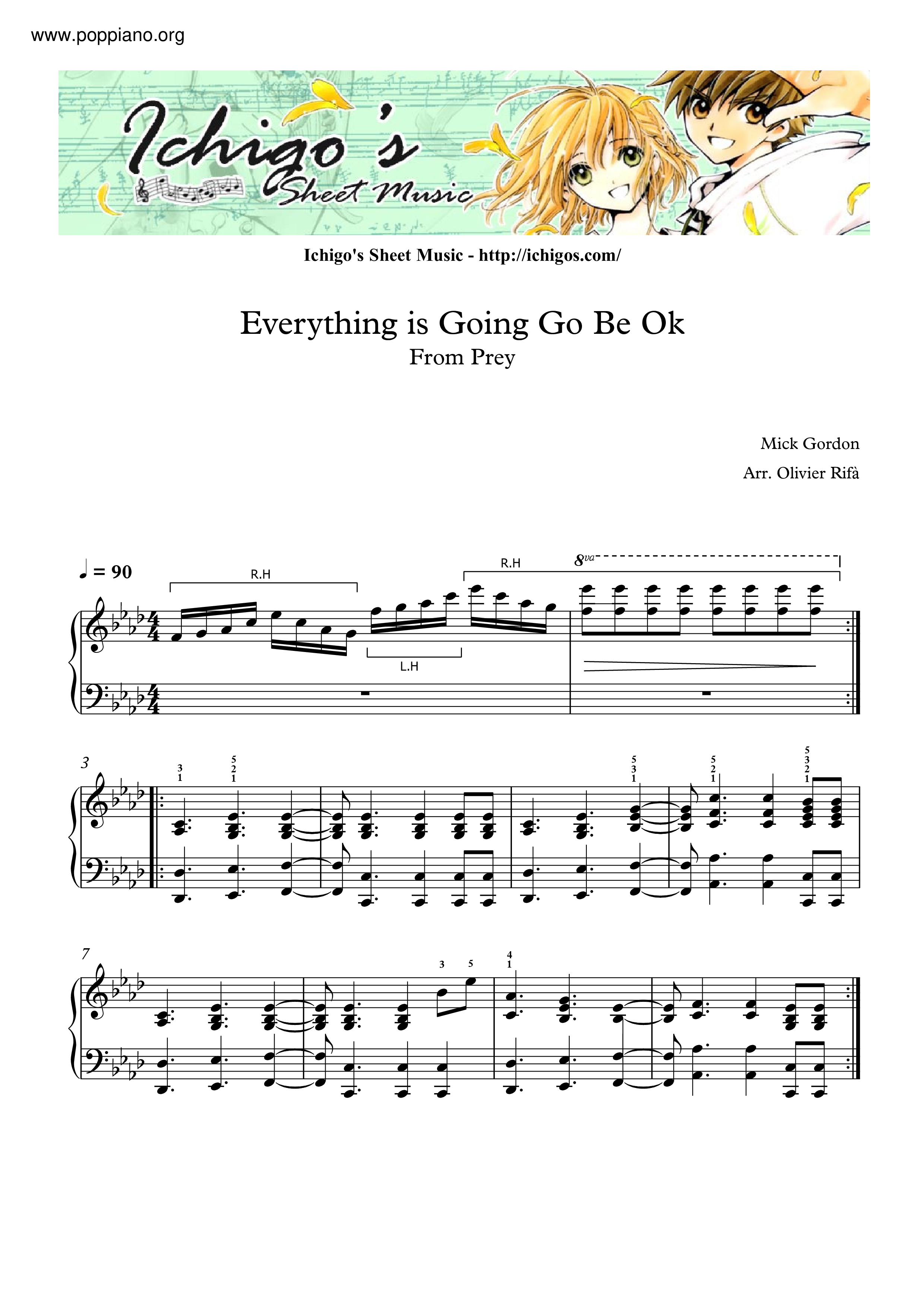 Everything Is Going To Be Okピアノ譜