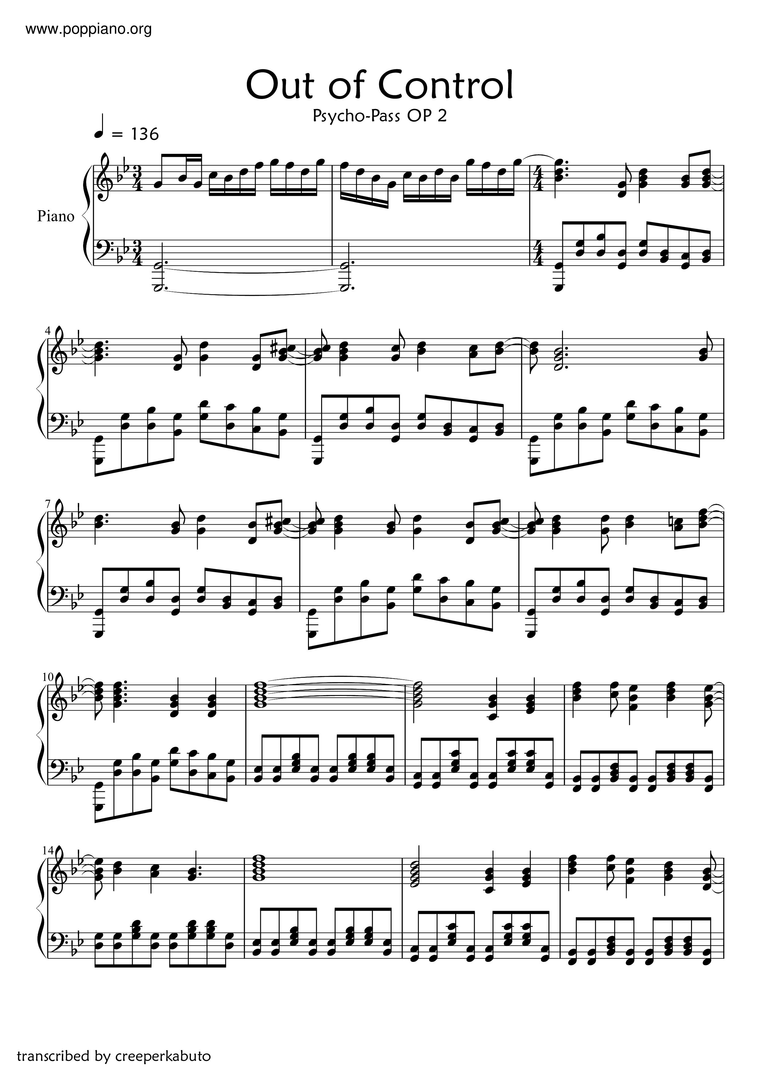 ★PsychoPass Out Of Control ピアノ譜pdf 香港ポップピアノ協会 無料PDF楽譜ダウンロード gakufu ★PsychoPass Out Of Control ピアノ譜pdf 香港ポップピアノ協会 無料PDF楽譜ダウンロード gakufu