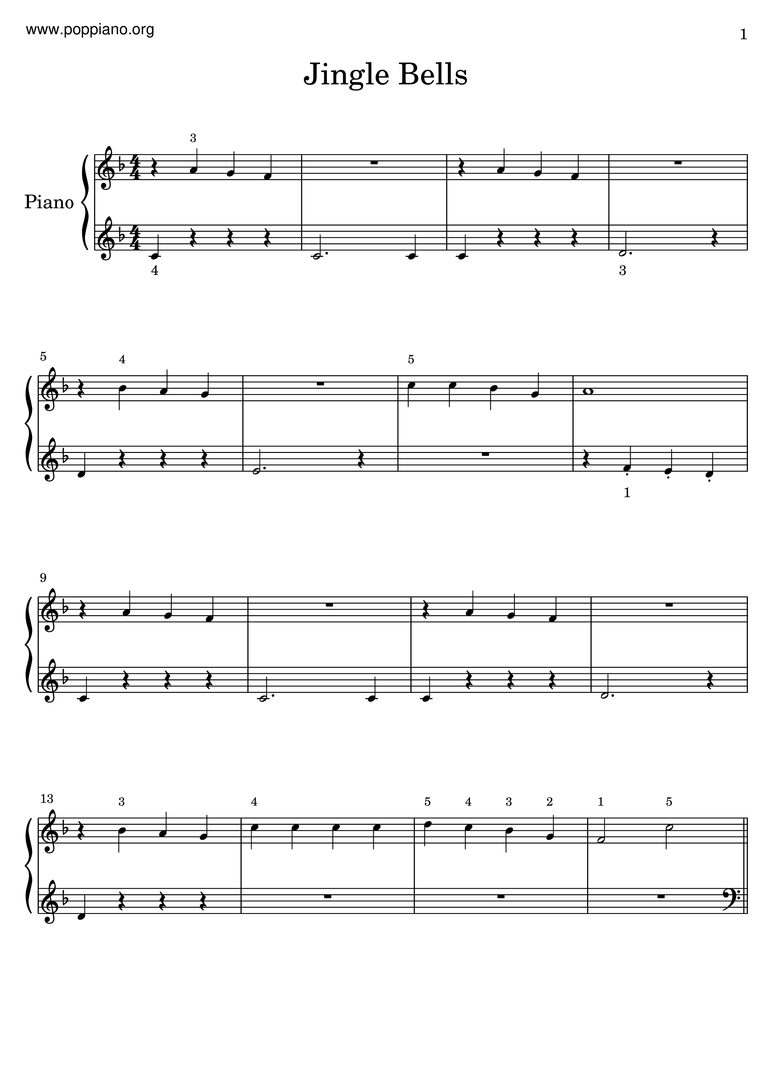 ★Christmas Jingle Bells ピアノ譜pdf 香港ポップピアノ協会 無料PDF楽譜ダウンロード gakufu
