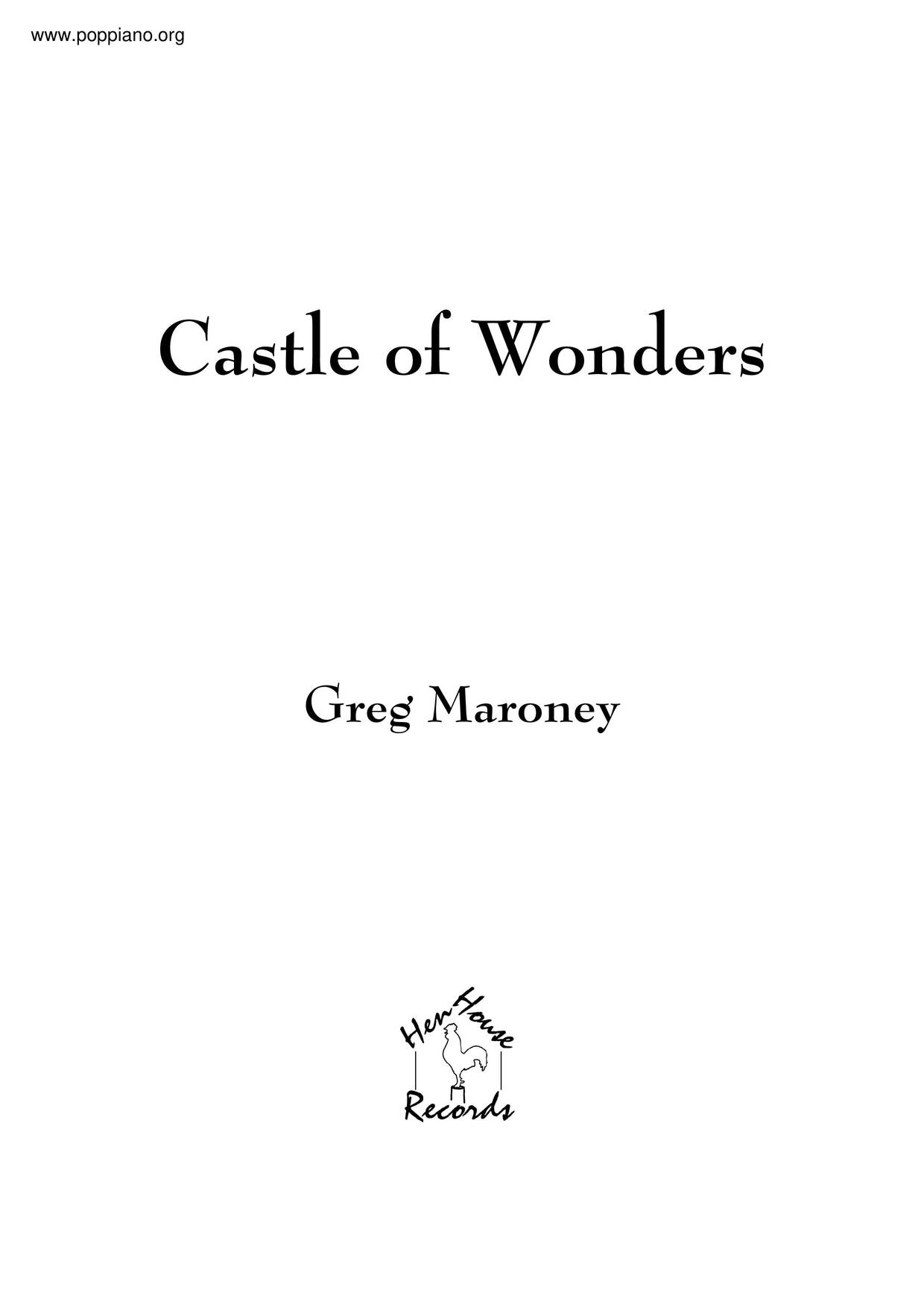 Castle Of Wondersピアノ譜