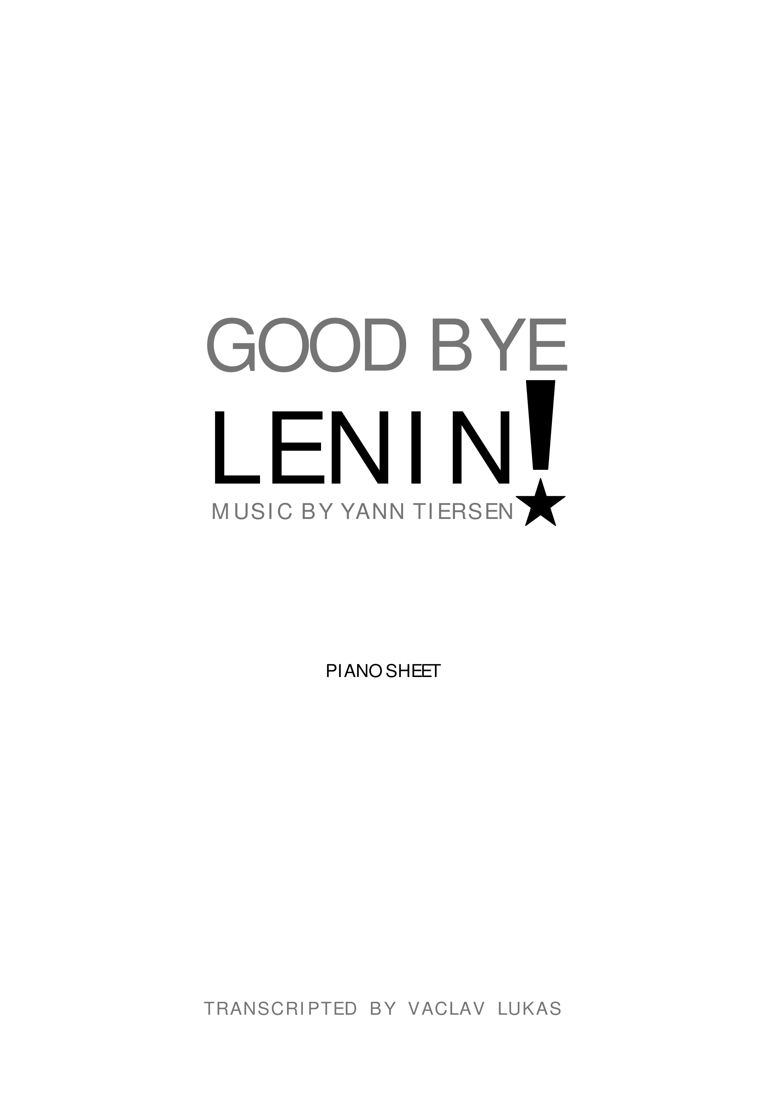 Goodbye Leninピアノ譜