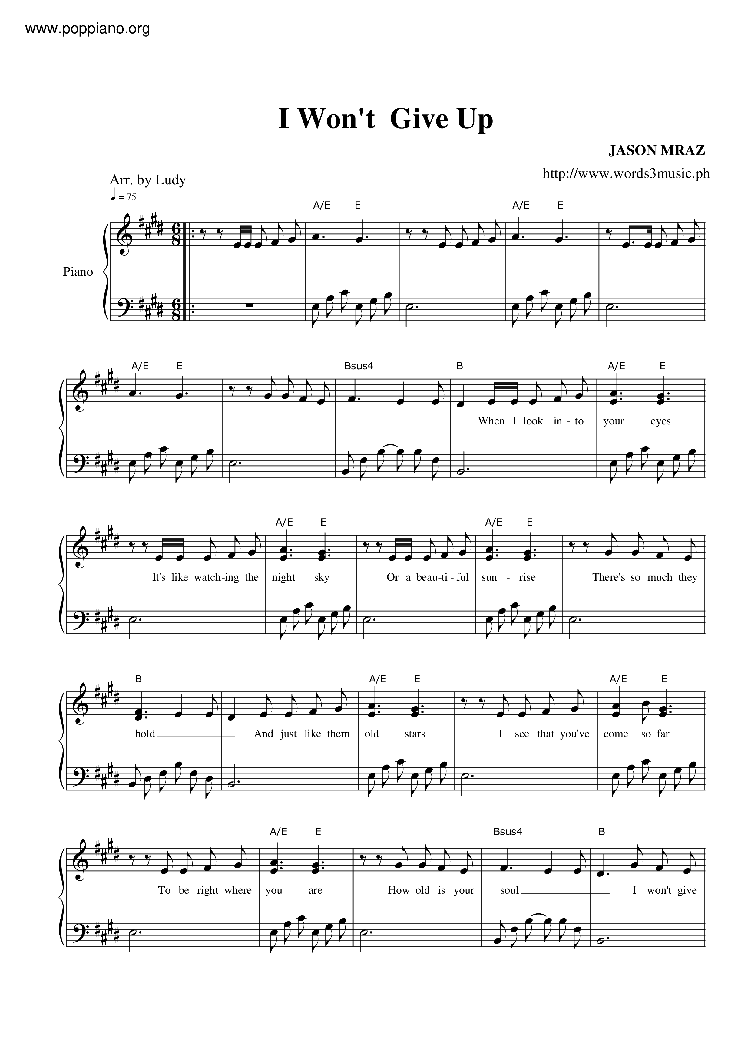 I Wont Give Up On Us Lyrics - u3a81ml