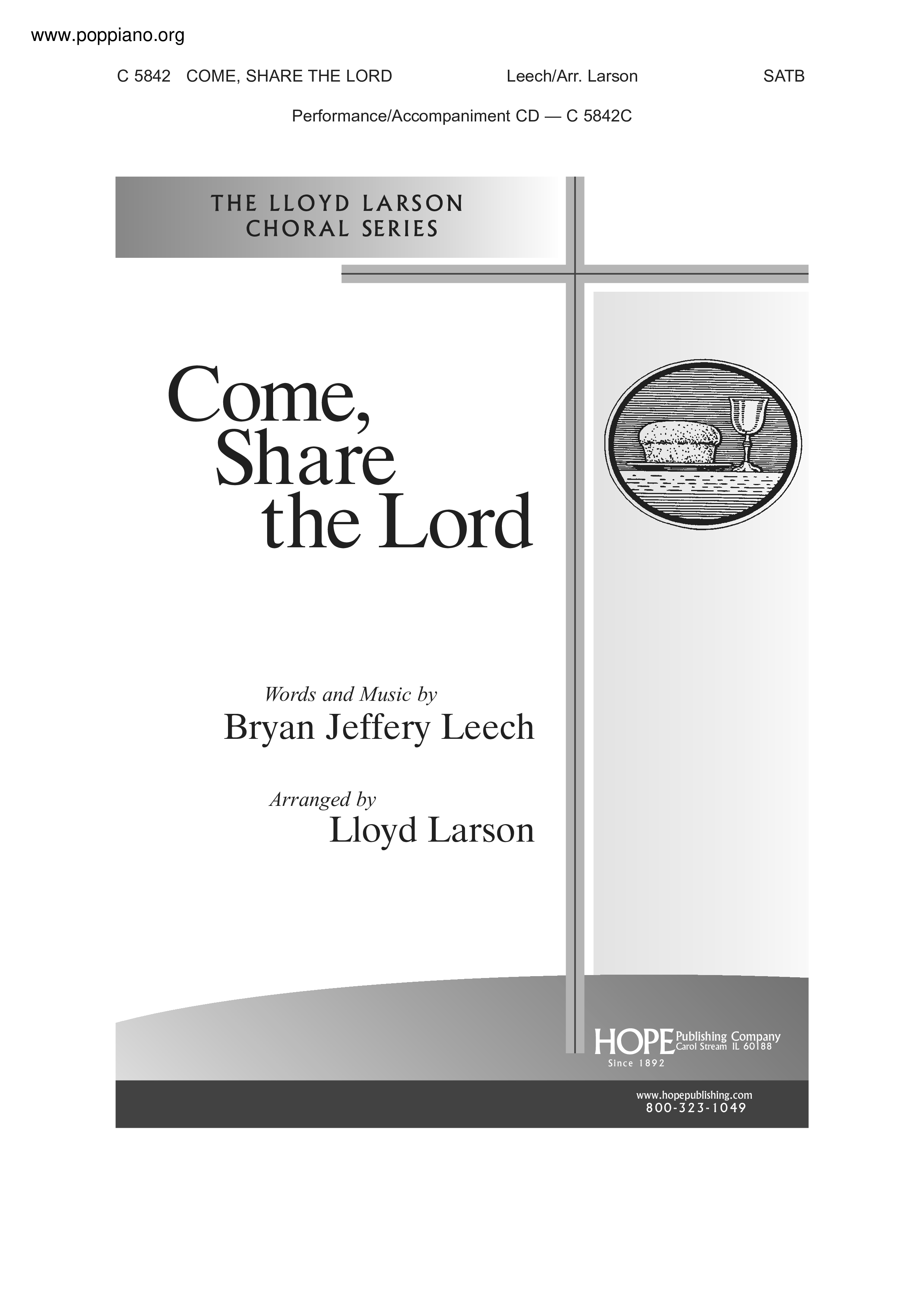Come, Share The Lordピアノ譜