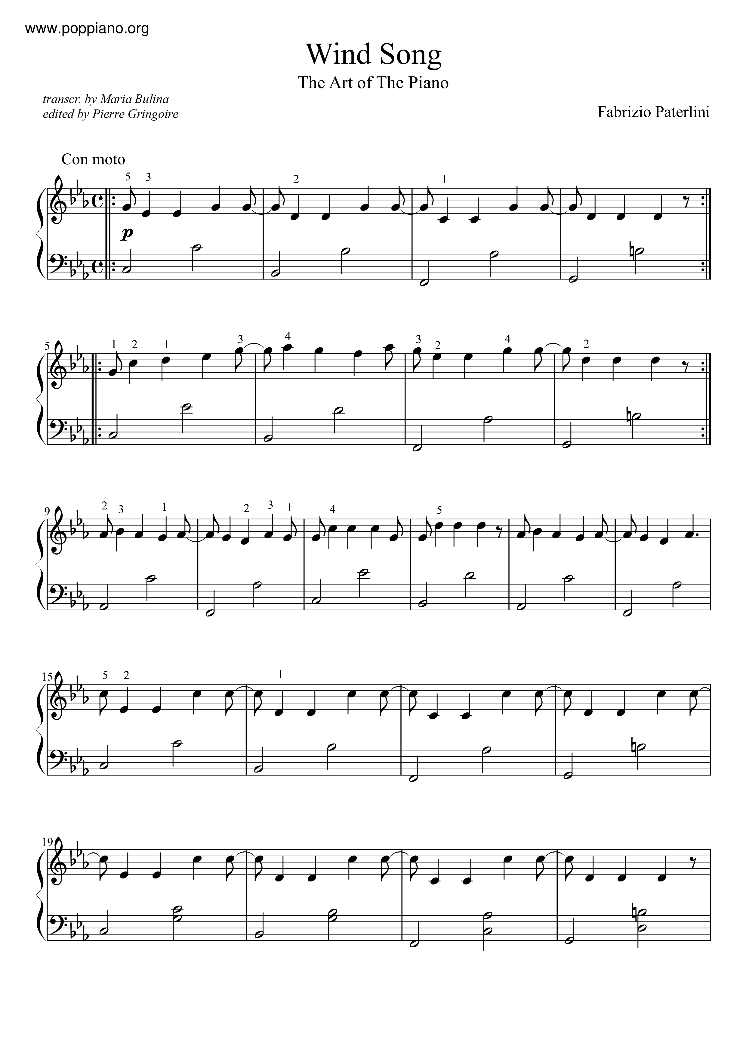 Wind Songピアノ譜