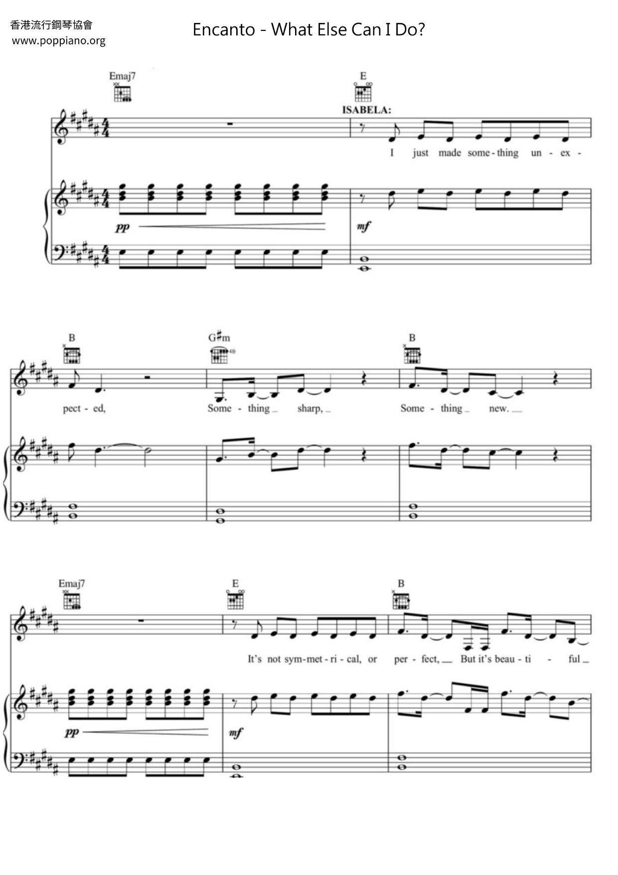 Encanto - What Else Can I Do?ピアノ譜