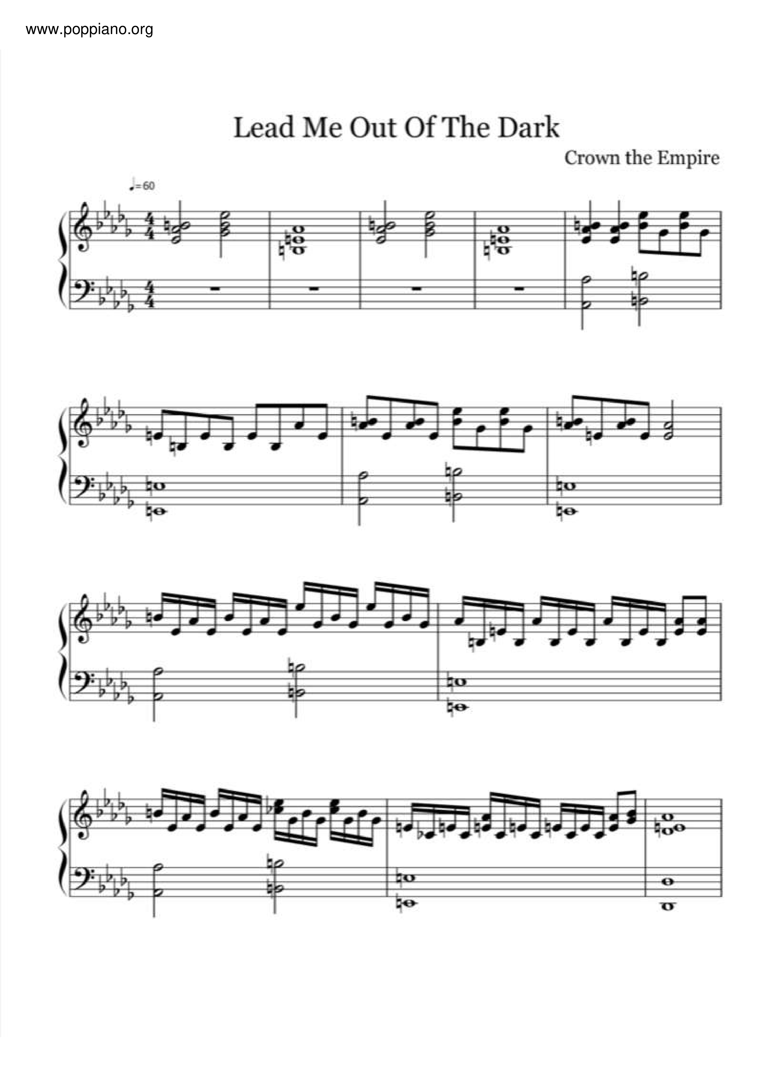 Lead Me Out Of The Darkピアノ譜