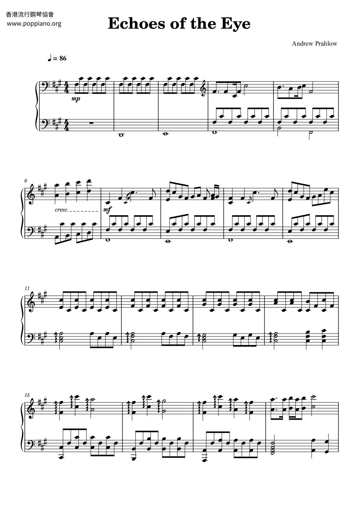 Echoes Of The Eyeピアノ譜