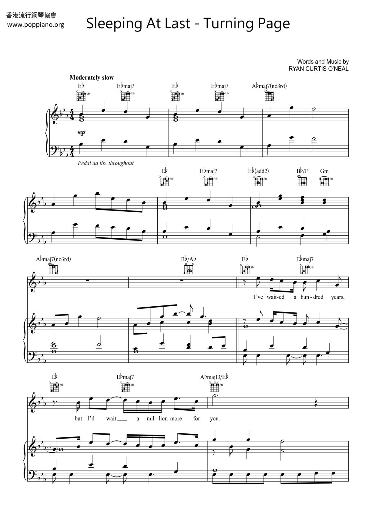 Turning Pageピアノ譜