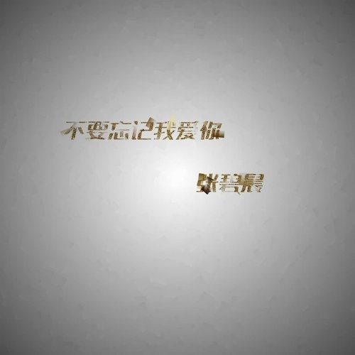 不要忘記我愛你 張碧晨 歌詞 / lyrics
