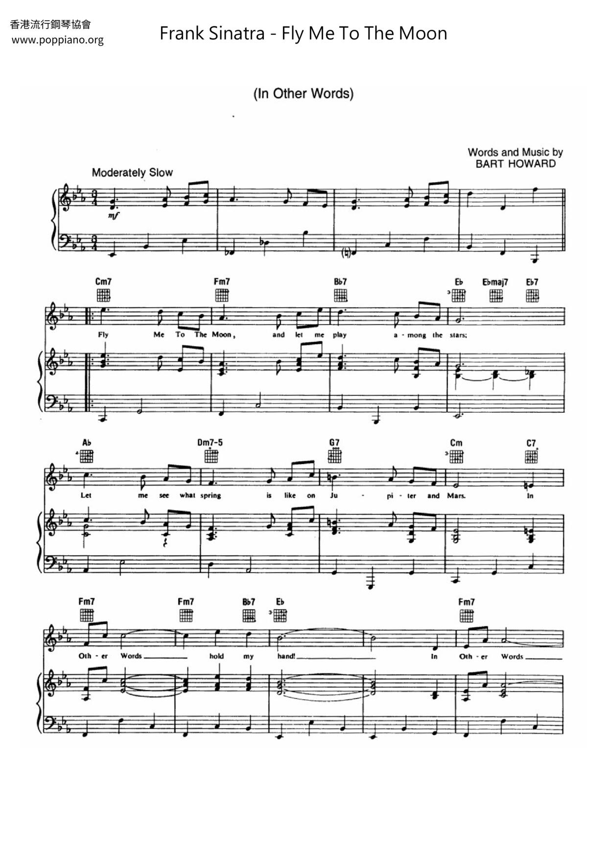 49++ Fly me to the moon cover mp