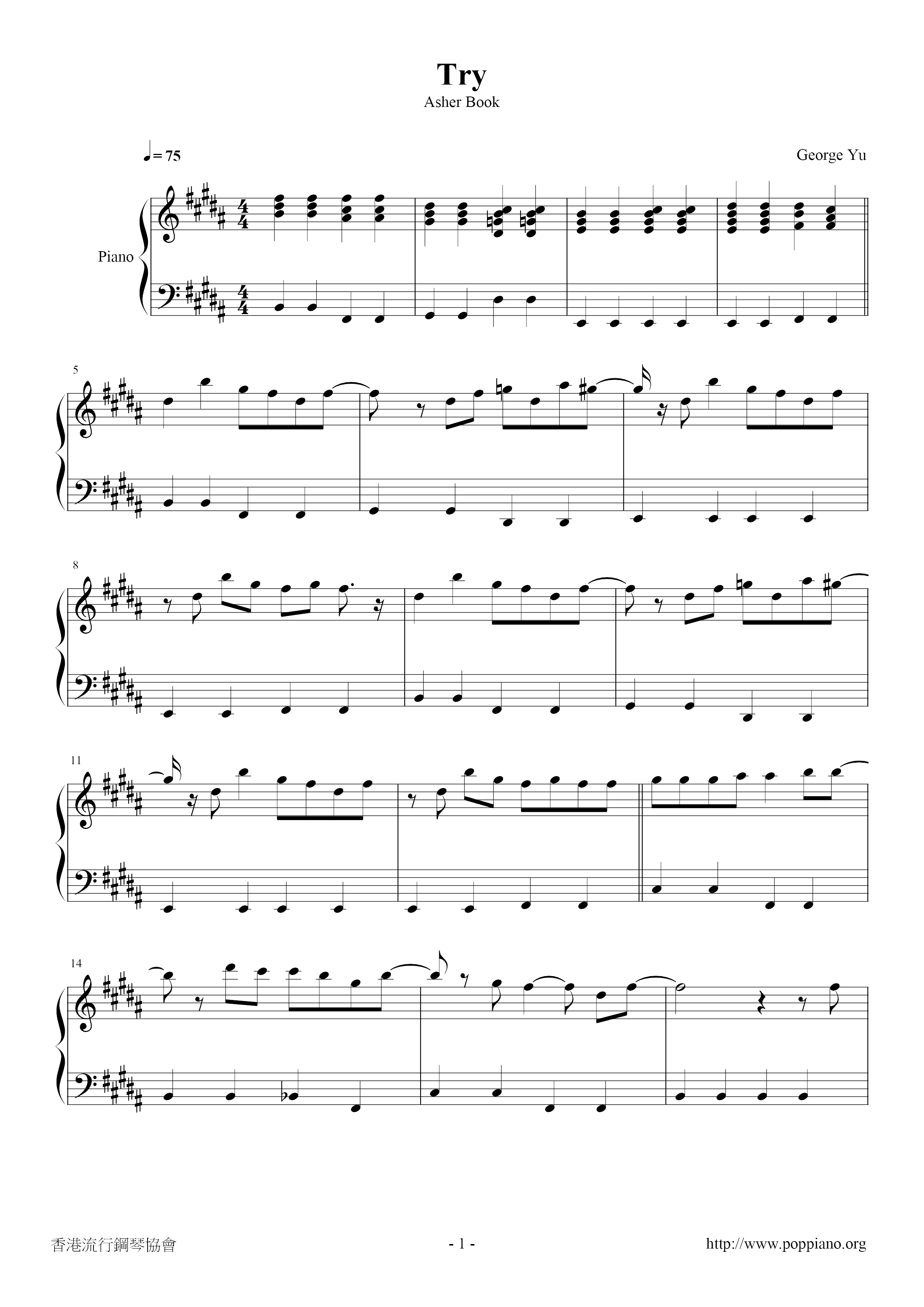 Asher Book Try Sheet Music Pdf Free Score Download Asher Book Try Sheet Music Pdf Free Score Download