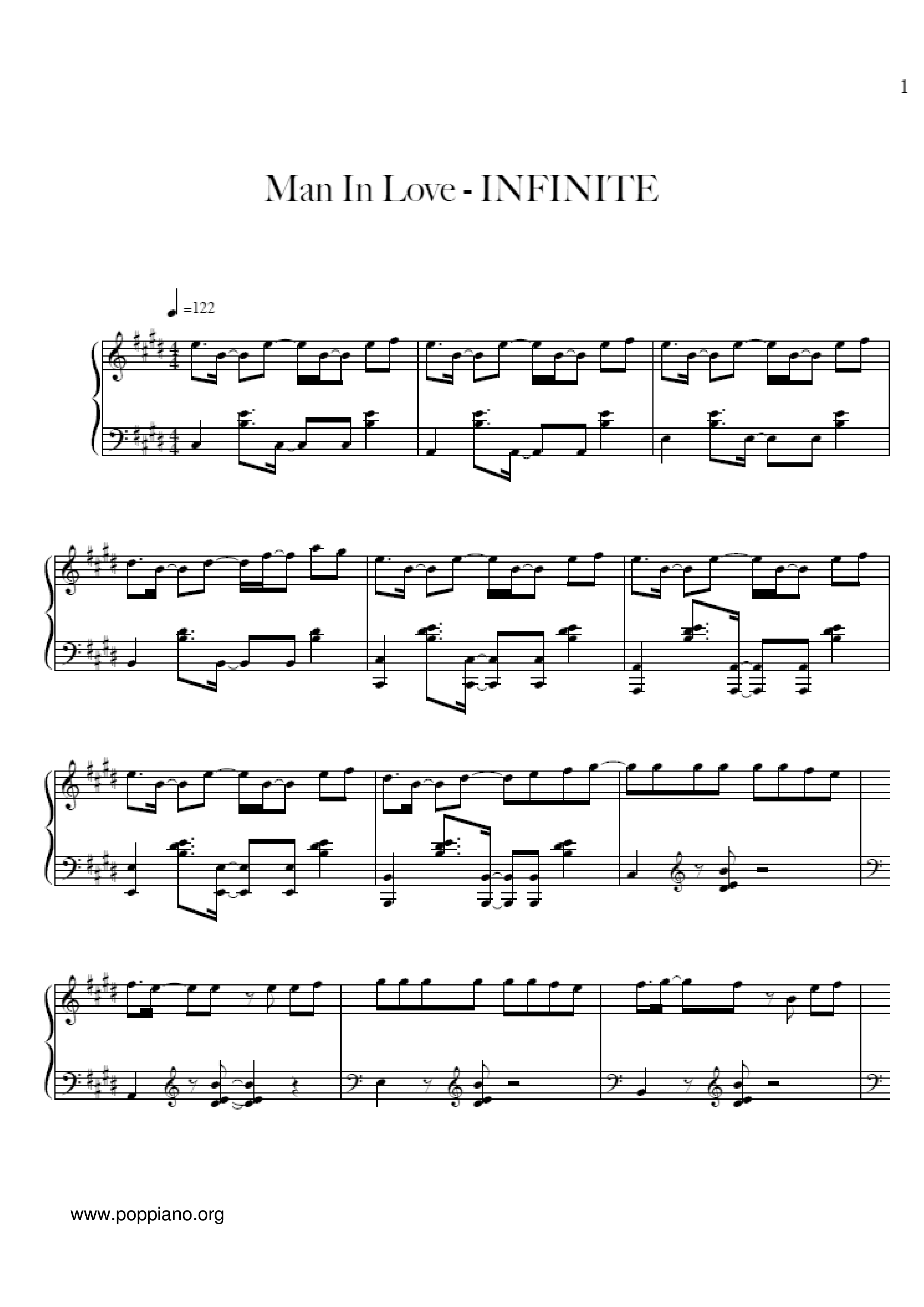 Infinite Man In Love Sheet Music Pdf Free Score Download Infinite Man In Love Sheet Music Pdf Free Score Download
