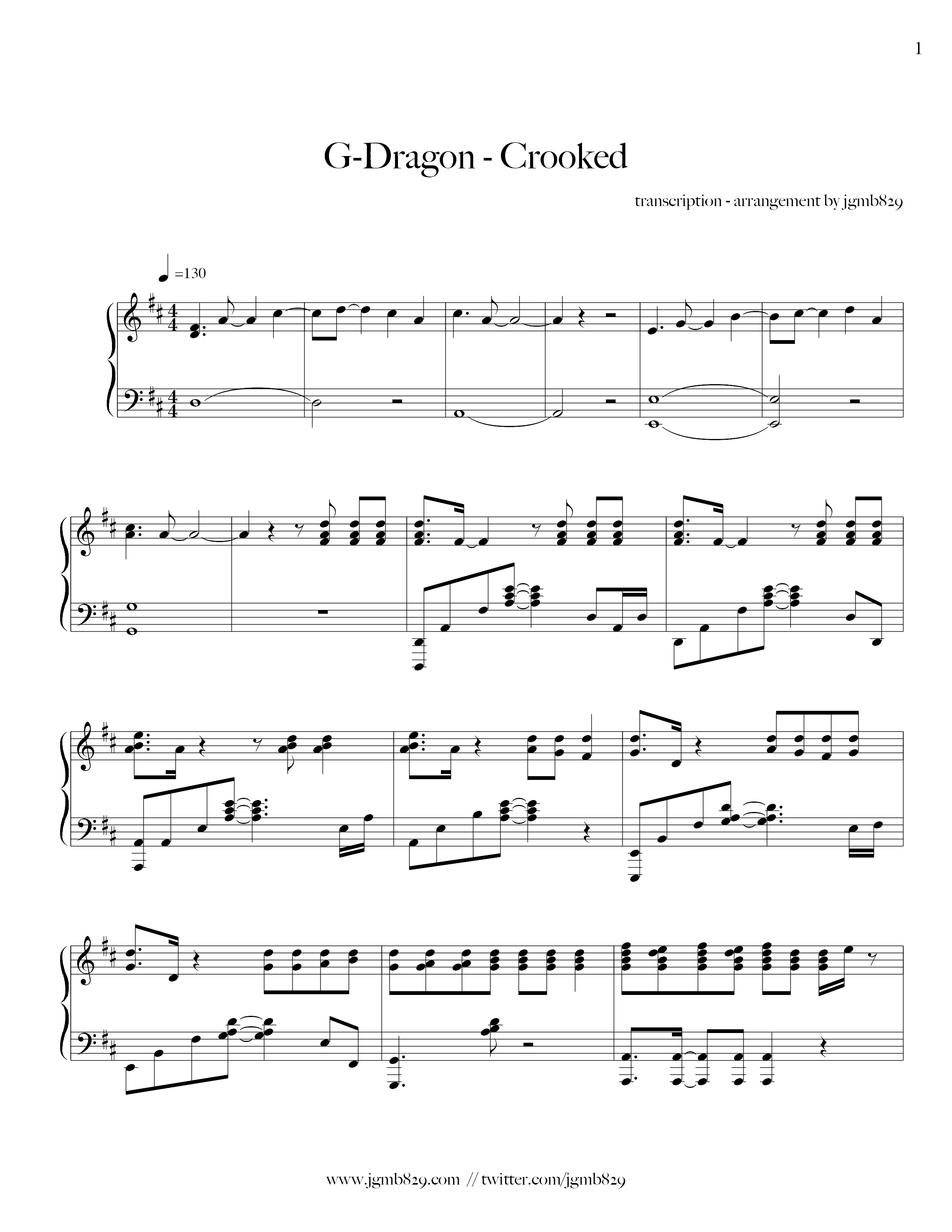 G Dragon Crooked ピアノ譜pdf 香港ポップピアノ協会 無料pdf楽譜ダウンロード Gakufu G Dragon Crooked ピアノ譜pdf 香港ポップピアノ協会 無料pdf楽譜ダウンロード Gakufu