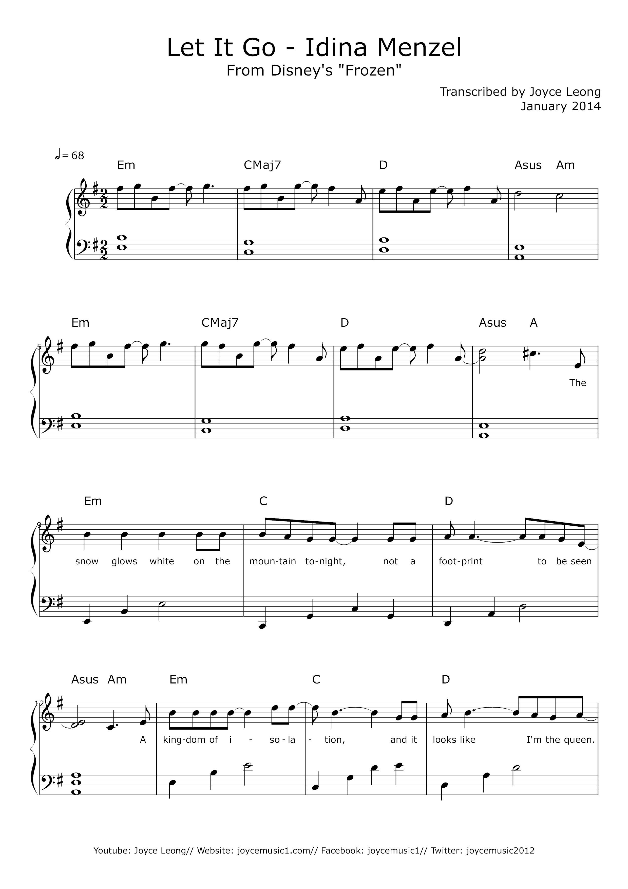 Stick out Energize Shilling ☆ Frozen - Let It Go - Sheet Music / Piano Score Free PDF Download - HK Pop Piano Academy ☆ Stick out Energize Shilling ☆ Frozen - Let It Go - Sheet Music / Piano Score Free PDF Download - HK Pop Piano Academy ☆