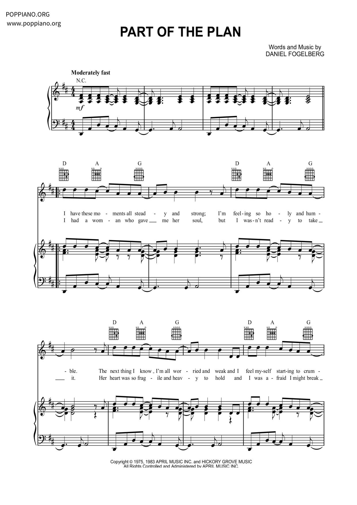 Part Of The Plan琴譜