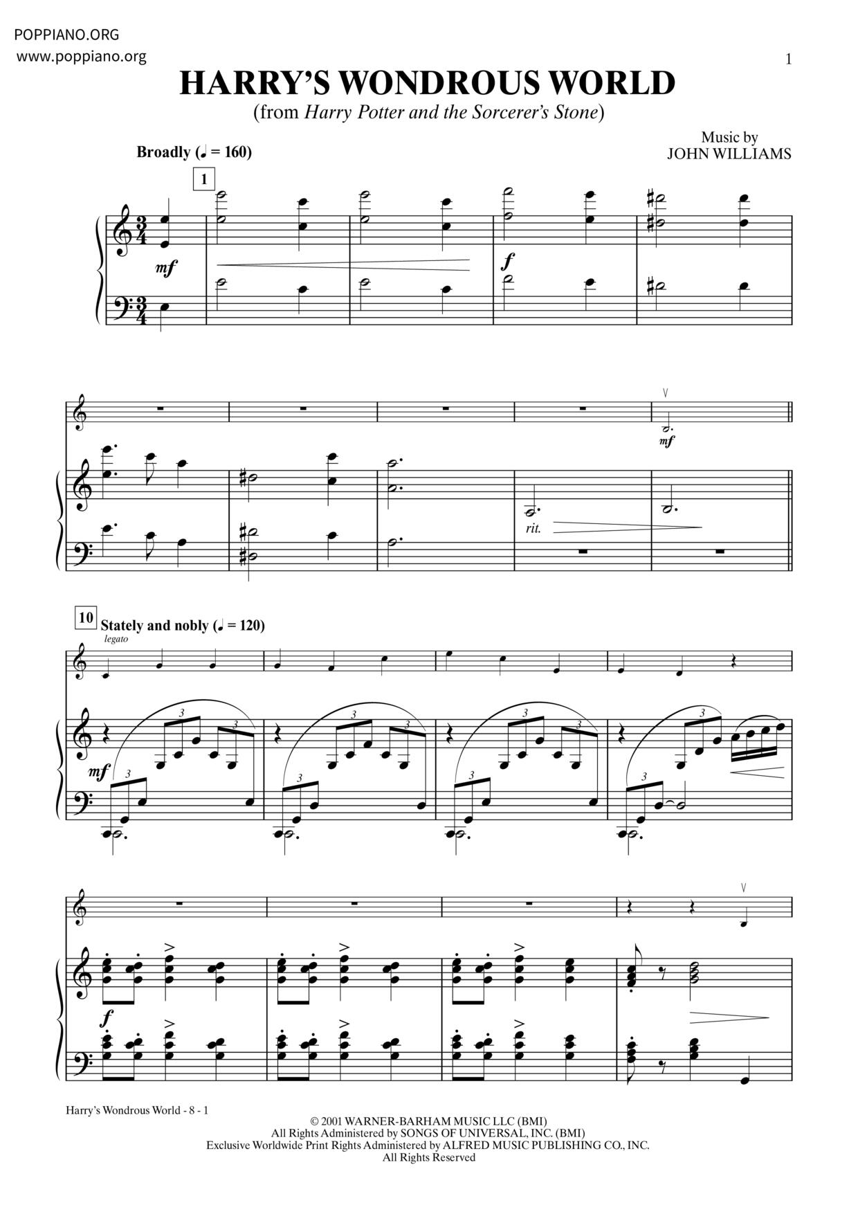 Harry Potter - Harry's Wondrous World琴譜