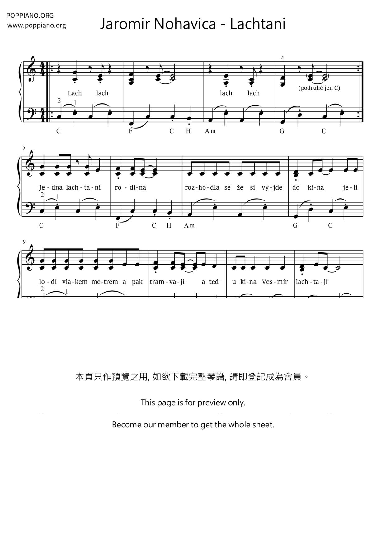 Lachtani琴譜