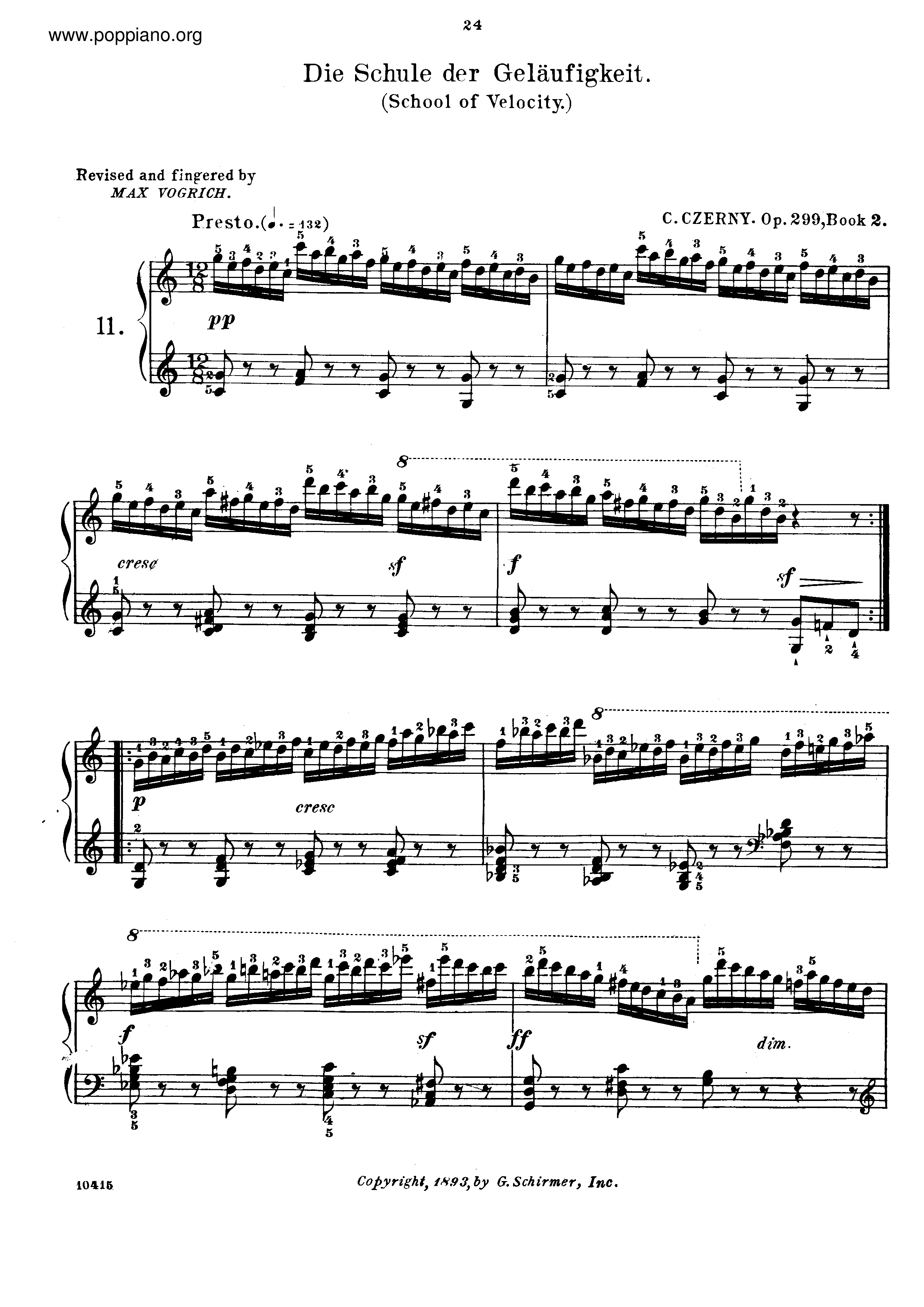 School Of Velocity, Op.299 book 2琴譜