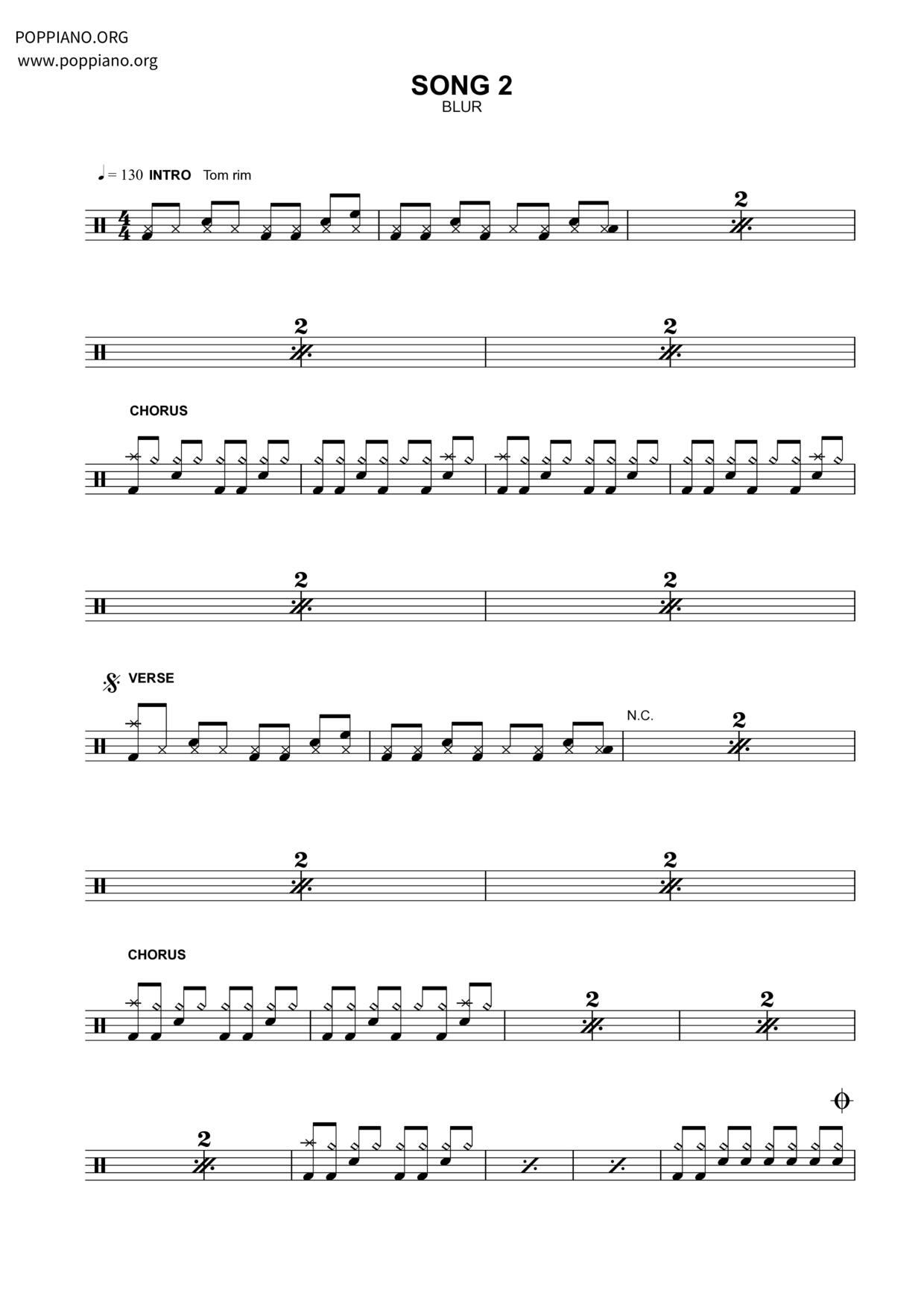 Song 2琴譜