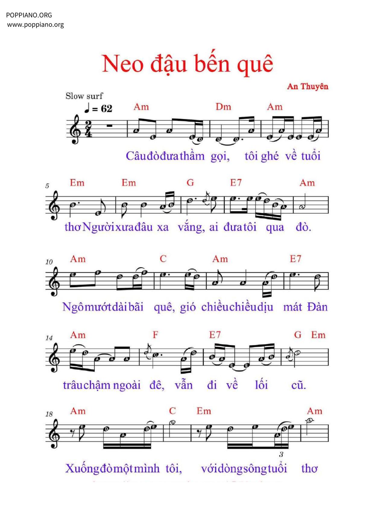 Ai Cũng Phải Lớn琴譜