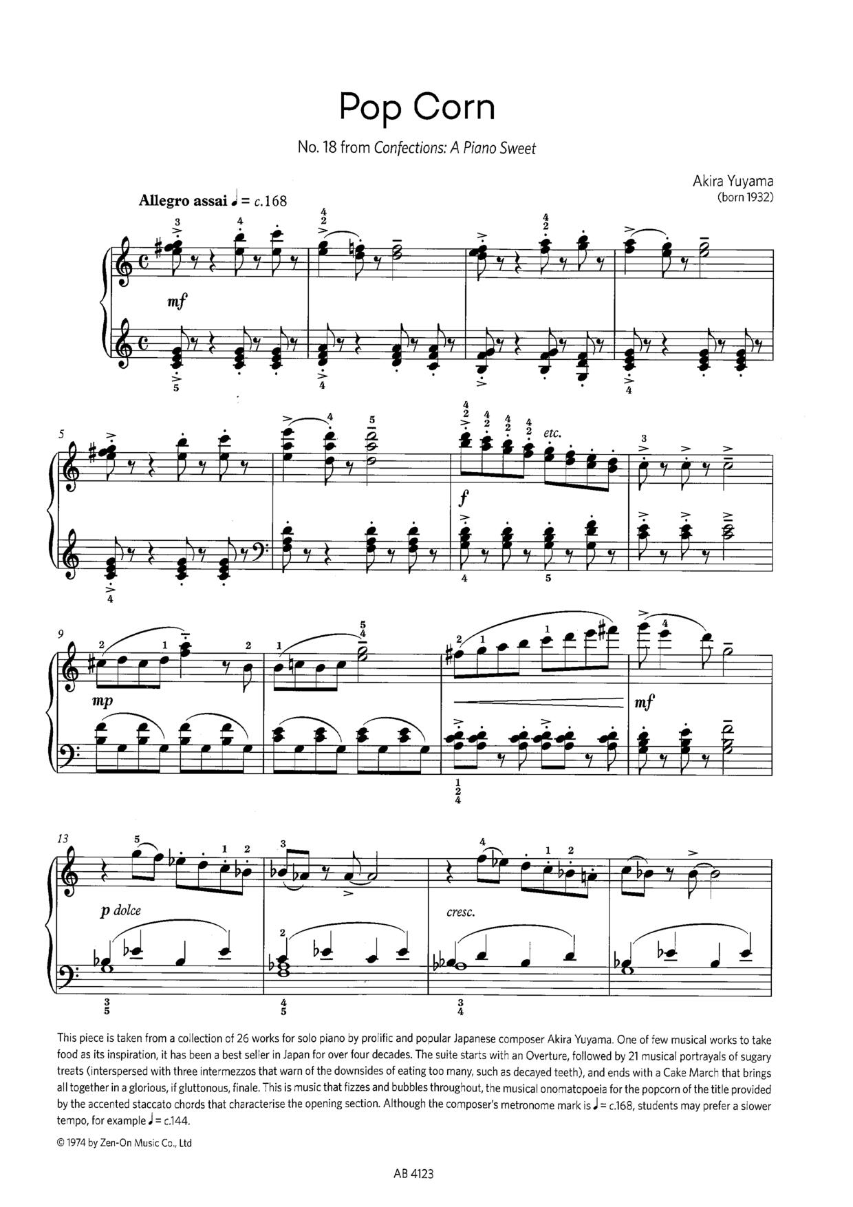 Confections: A Piano Sweet: No. 18, Pop Corn琴譜