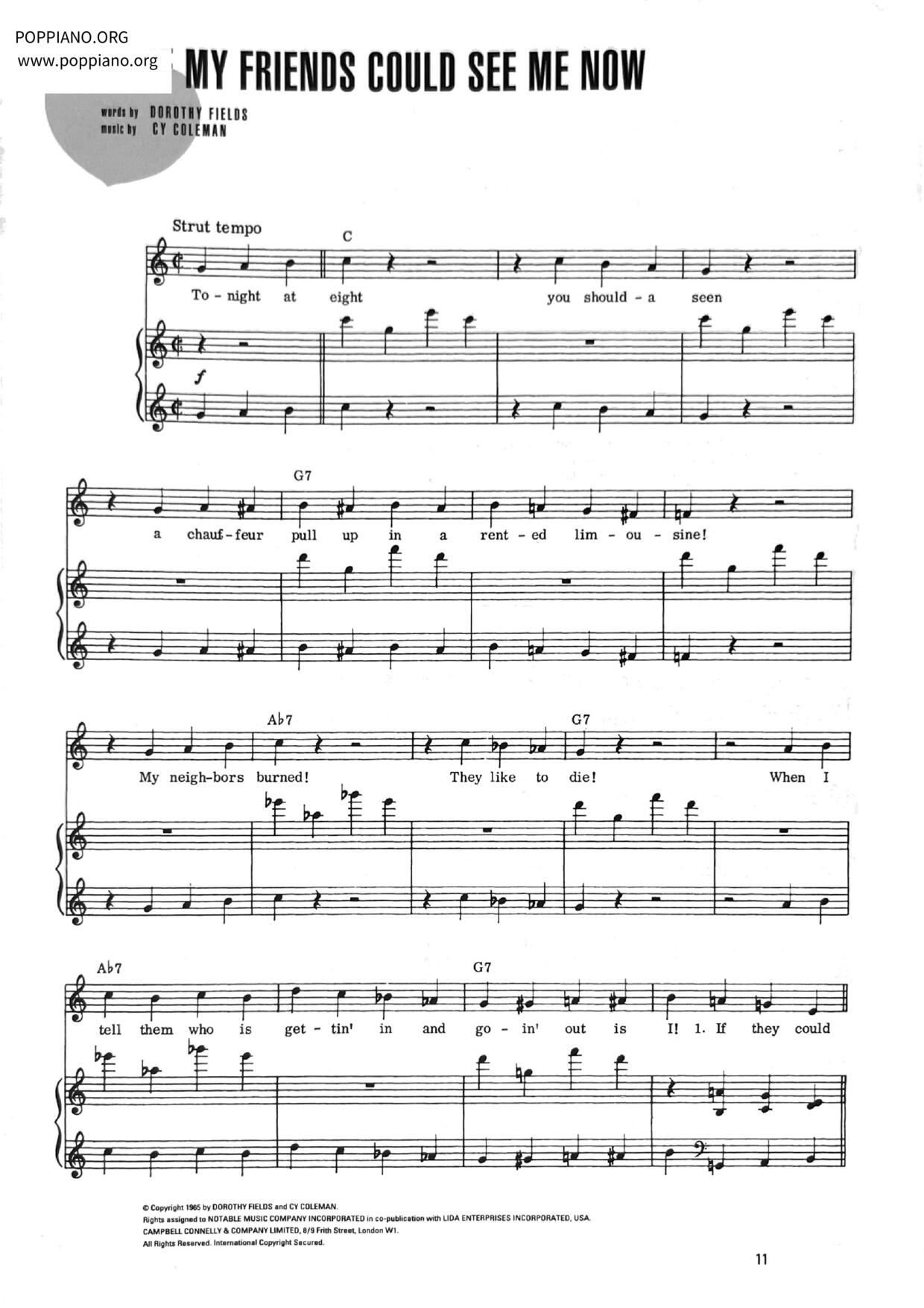 Sweet Charity: If My Friends Could See Me Now琴譜