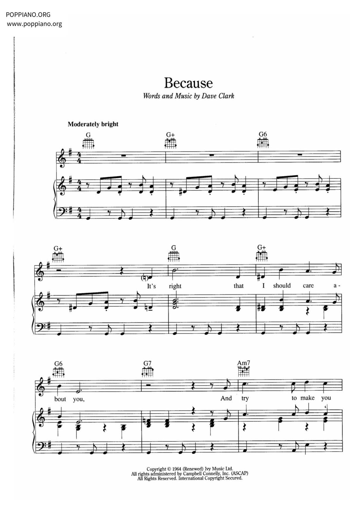 Because琴譜